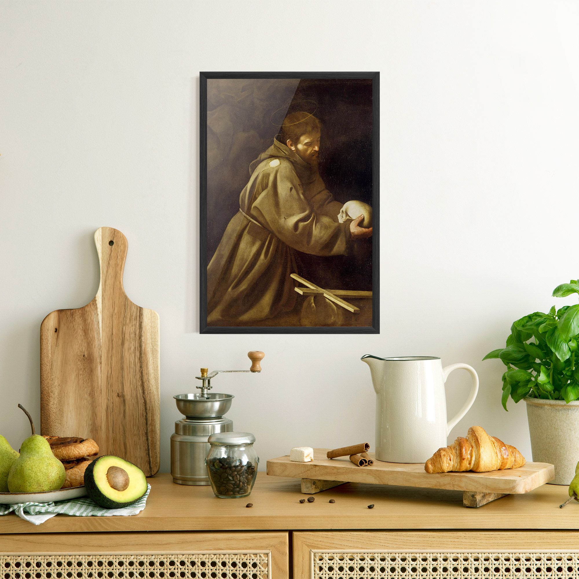 Caravaggio Francis Prayer mockup 8