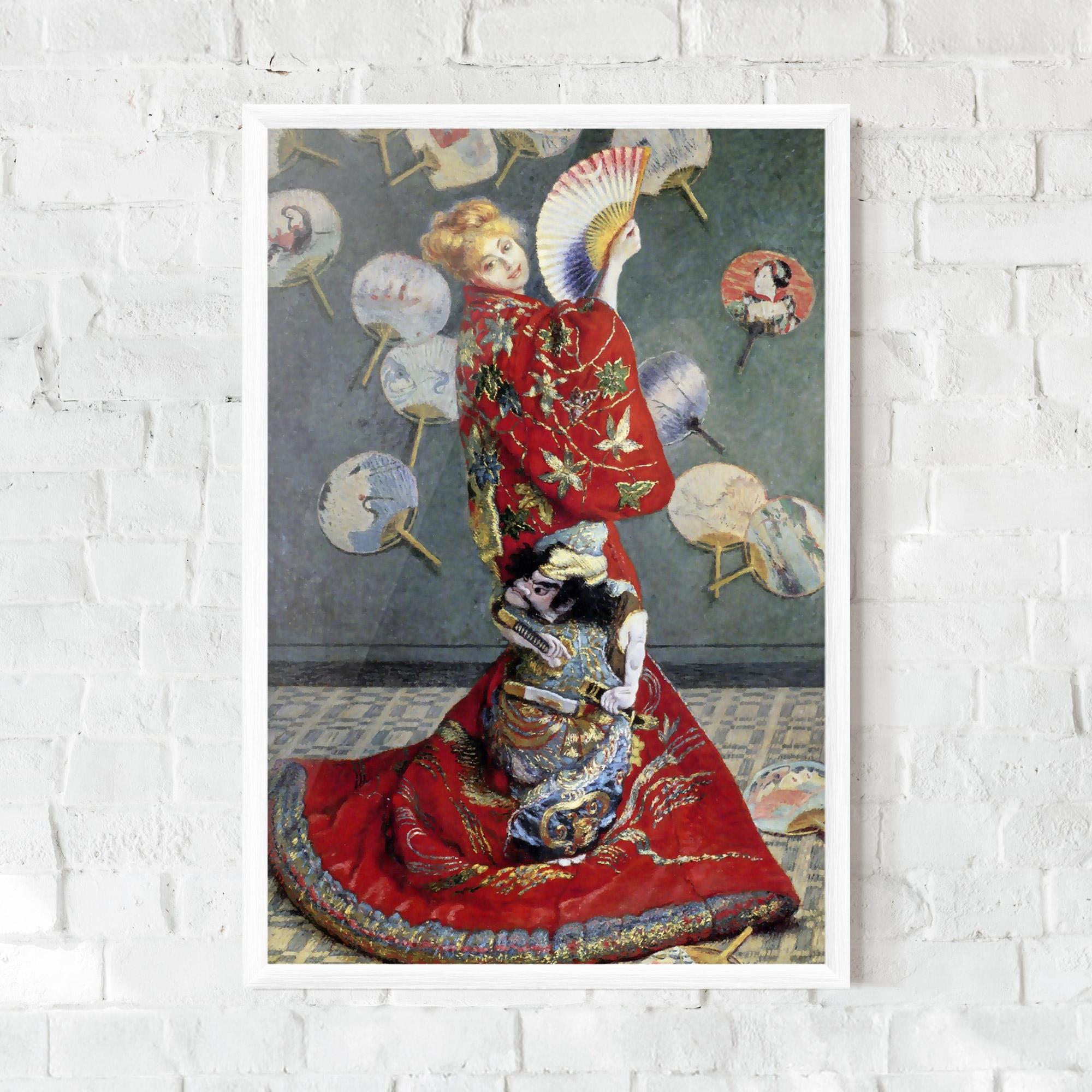 Poster Înrămat Camille Monet In Japanese Costume mockup 0
