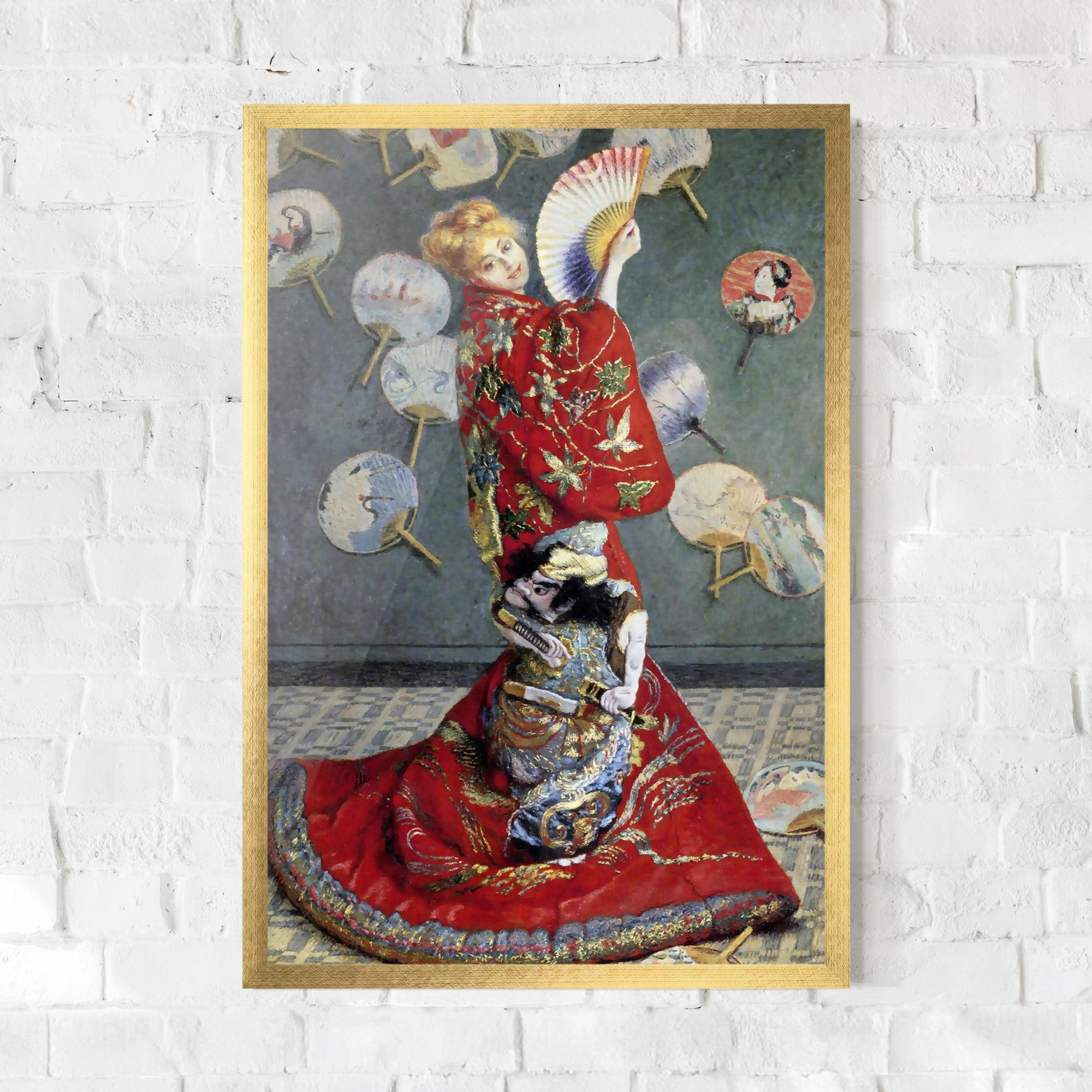 Poster Înrămat Camille Monet In Japanese Costume mockup 0