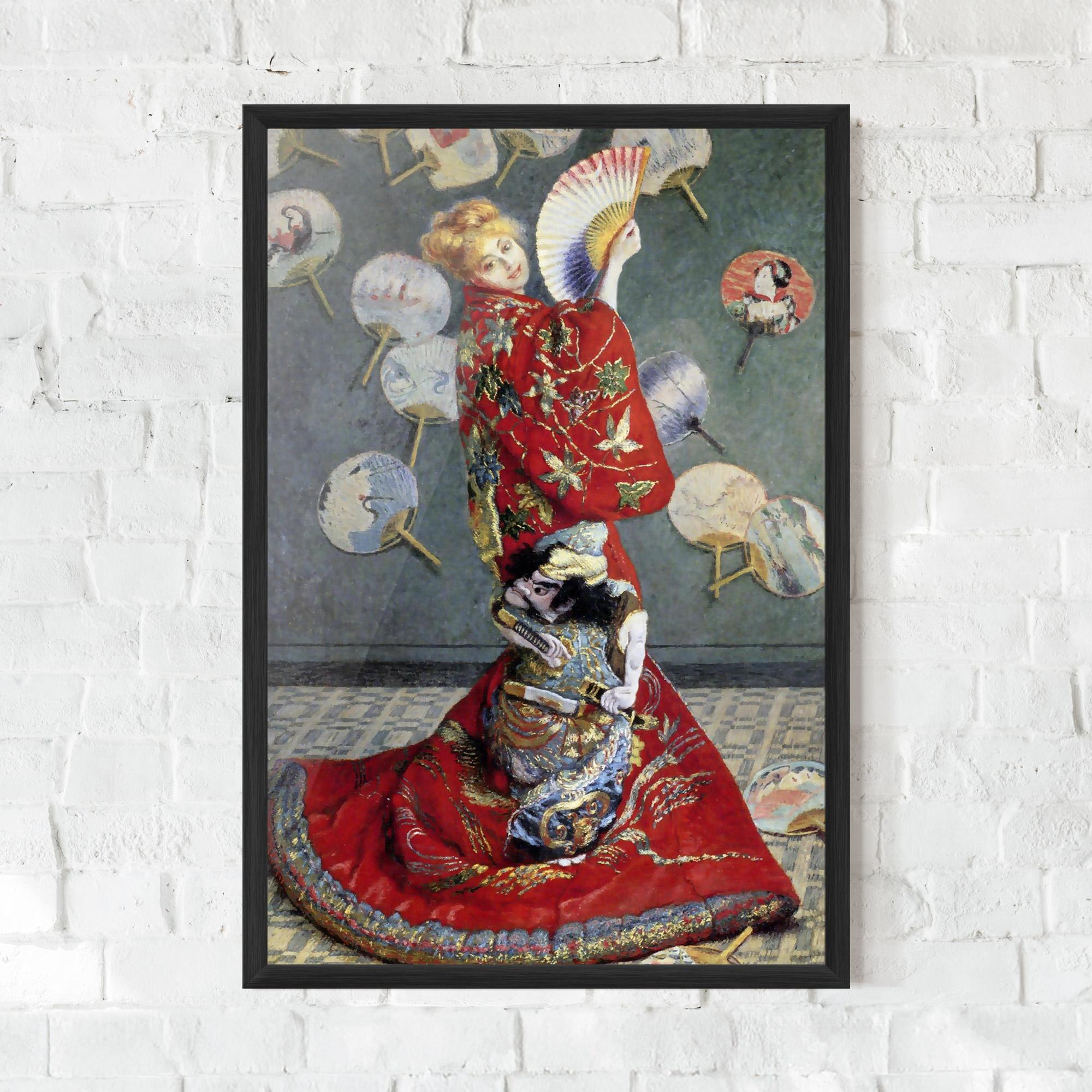 Poster Înrămat Camille Monet In Japanese Costume mockup 0