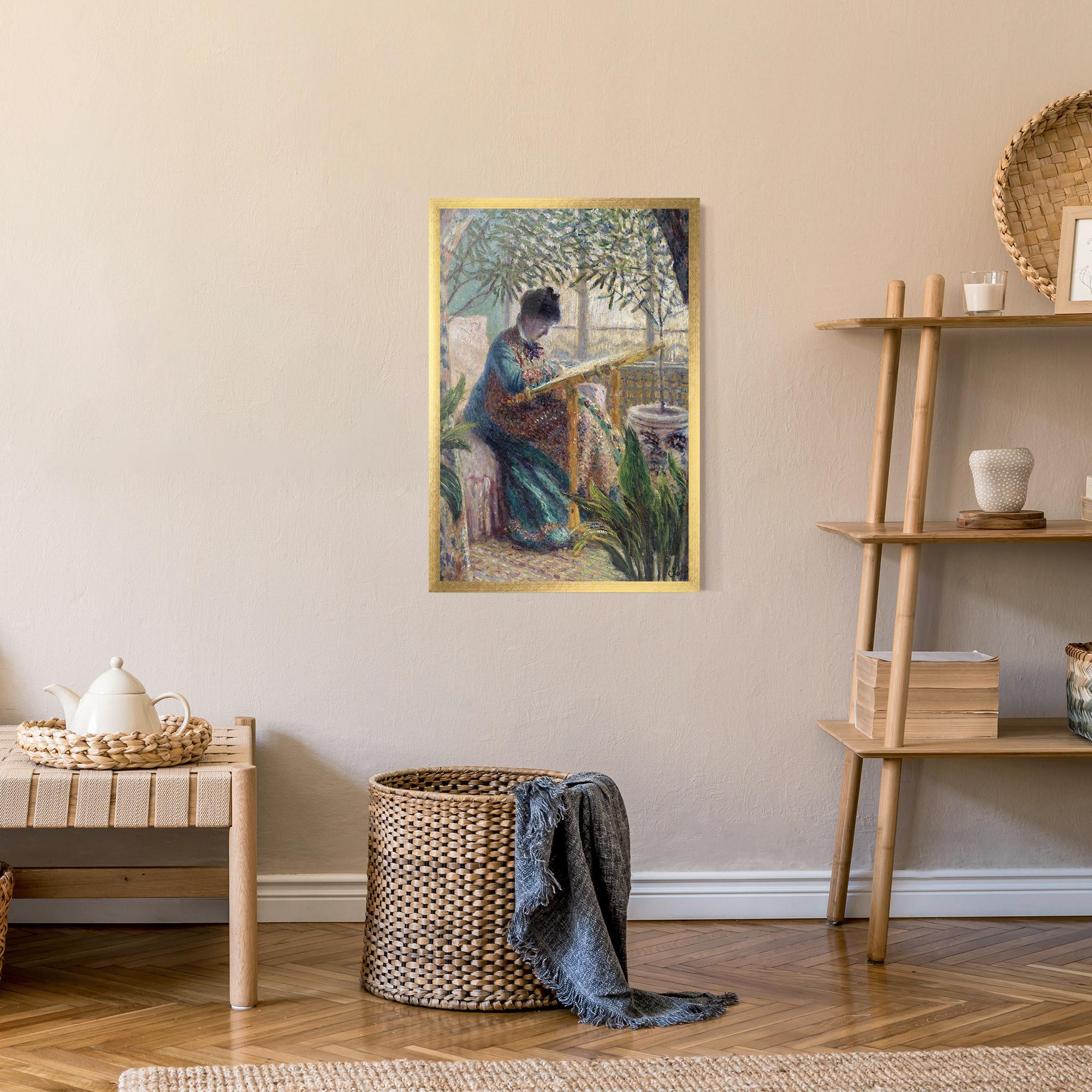 Poster Înrămat Monet Embroidering mockup 9