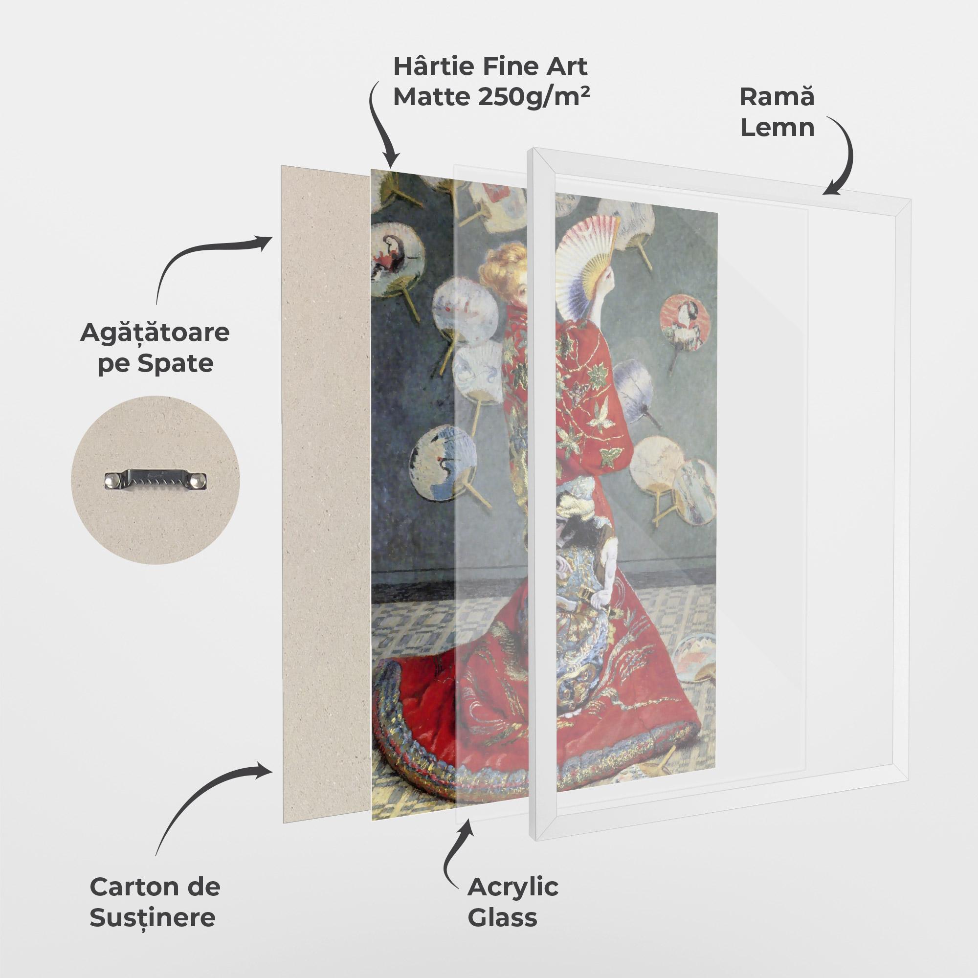 Poster Înrămat Camille Monet In Japanese Costume mockup 1