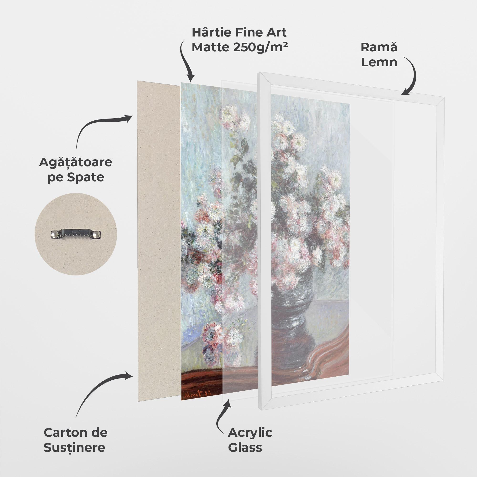 Poster Înrămat Chrysanthemums mockup 1