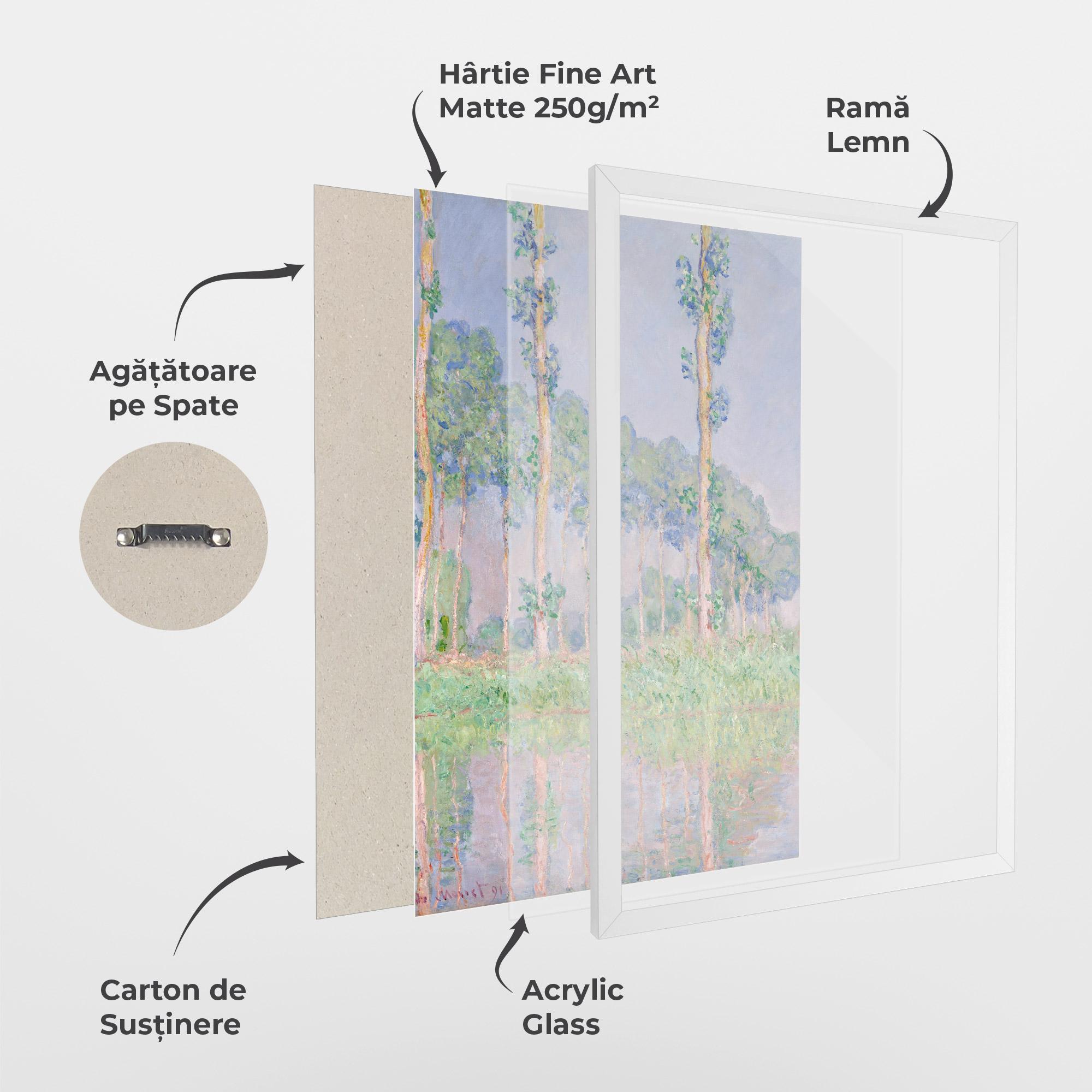 Poster Înrămat Monet Pink Effect mockup 1