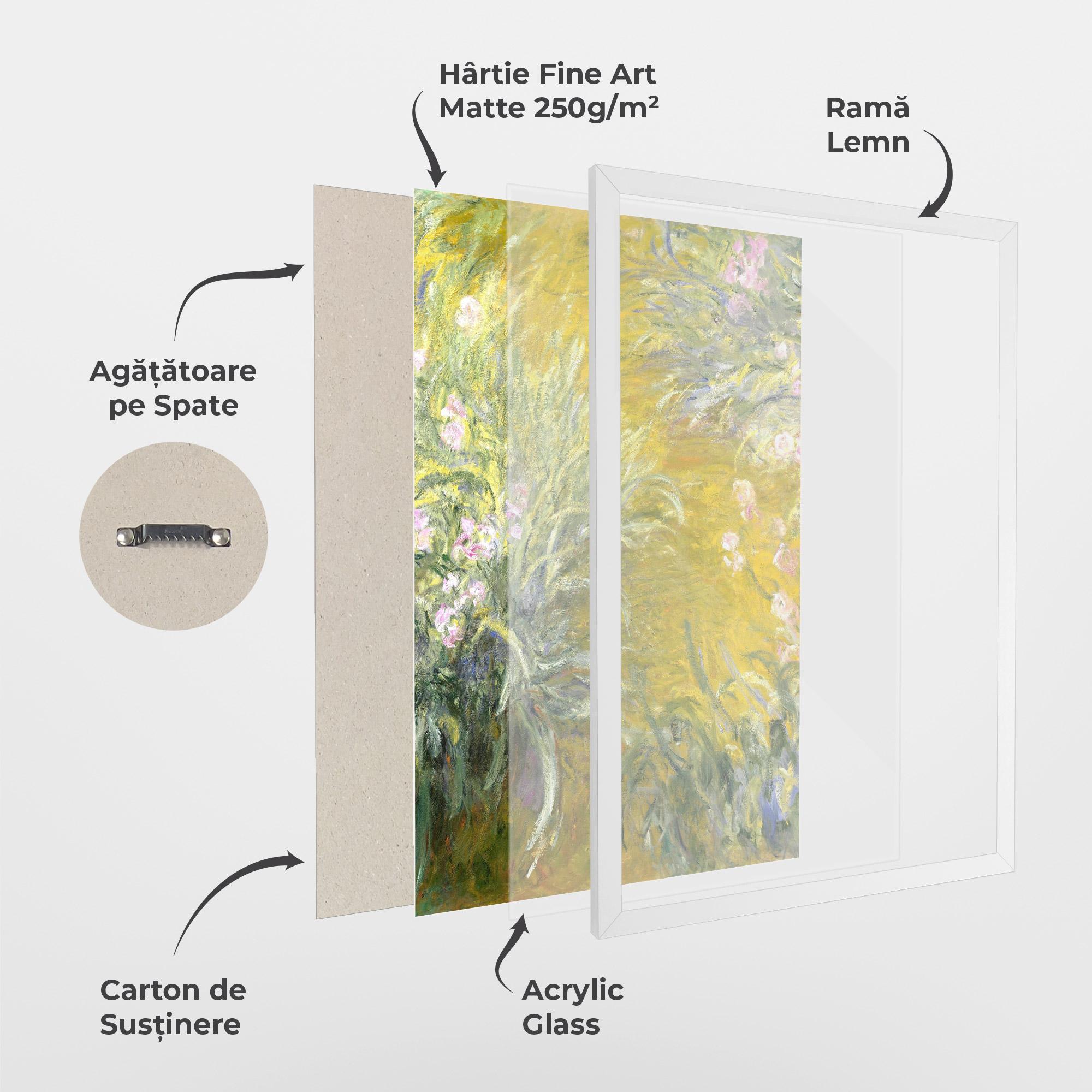 Poster Înrămat Path Through The Irises mockup 1