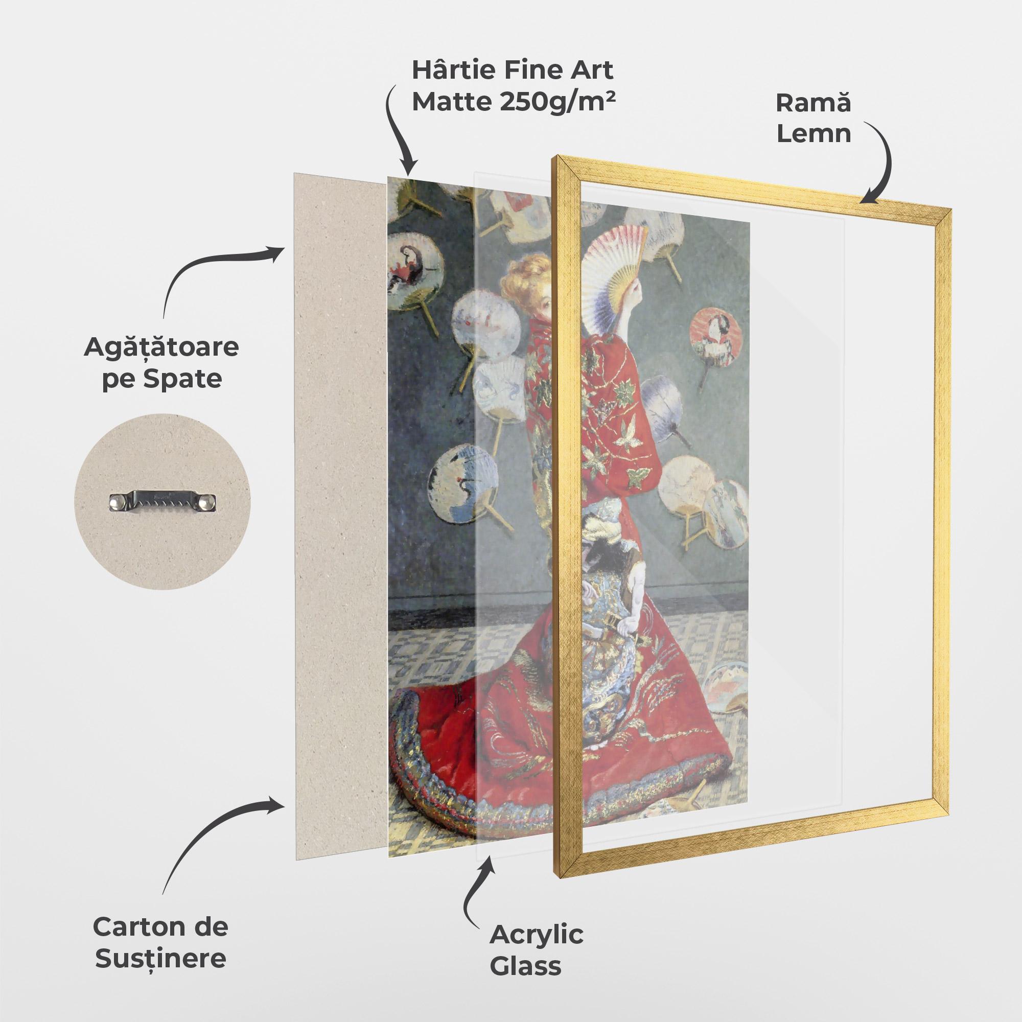Poster Înrămat Camille Monet In Japanese Costume mockup 1
