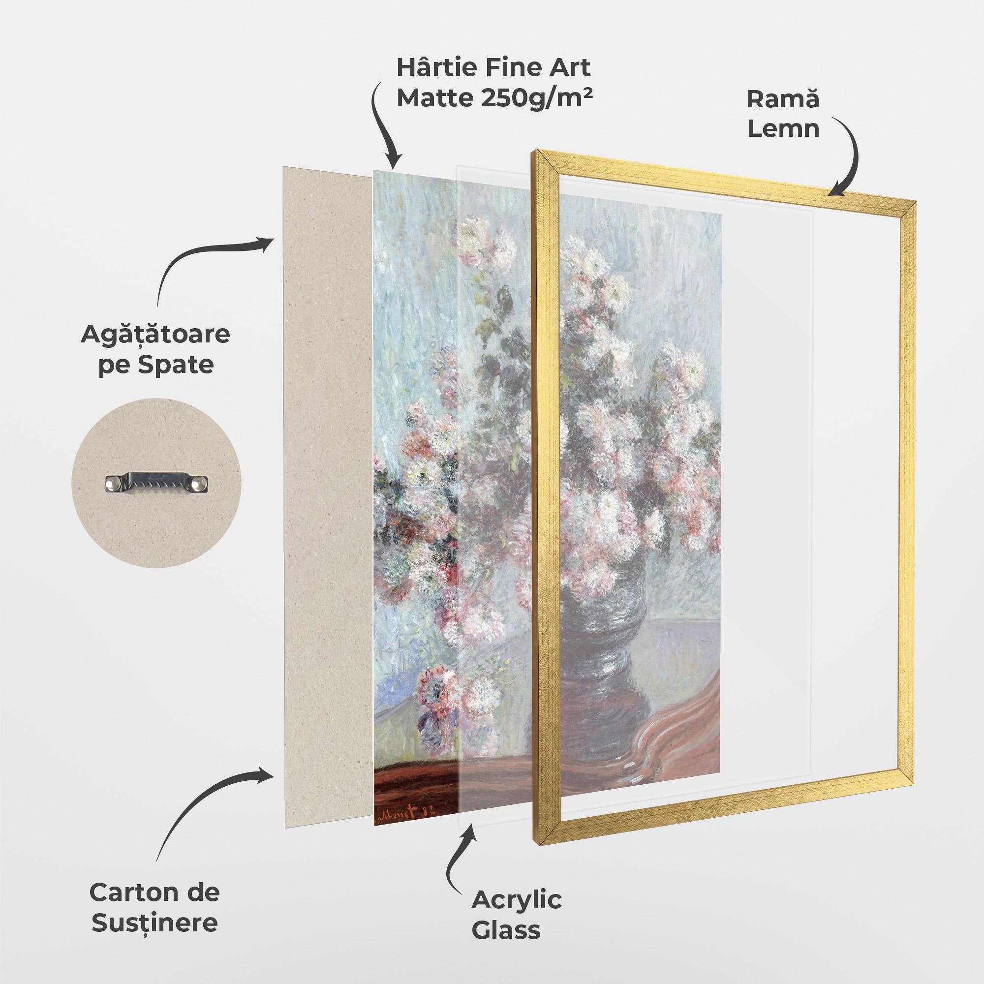 Poster Înrămat Chrysanthemums mockup 1