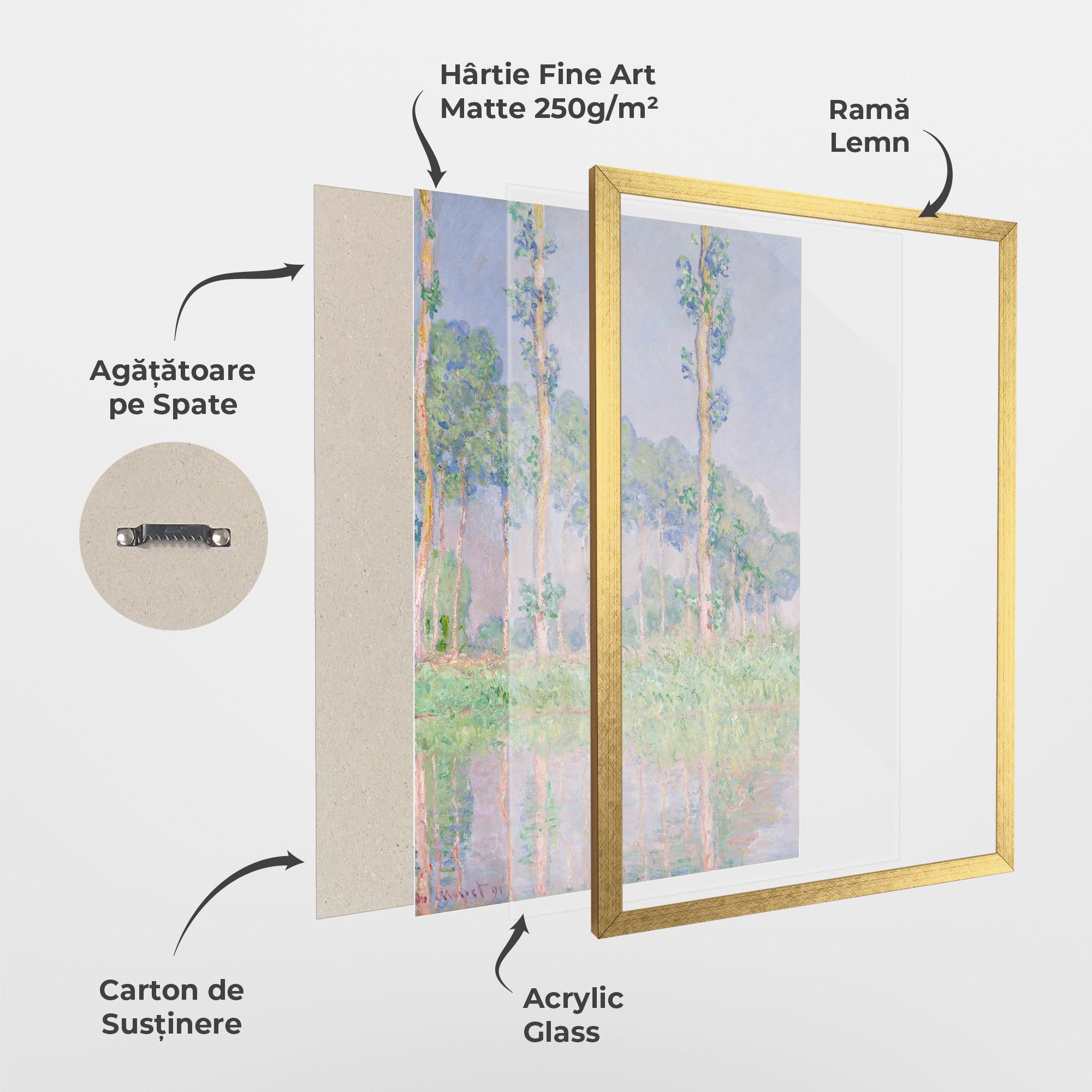 Poster Înrămat Monet Pink Effect mockup 1