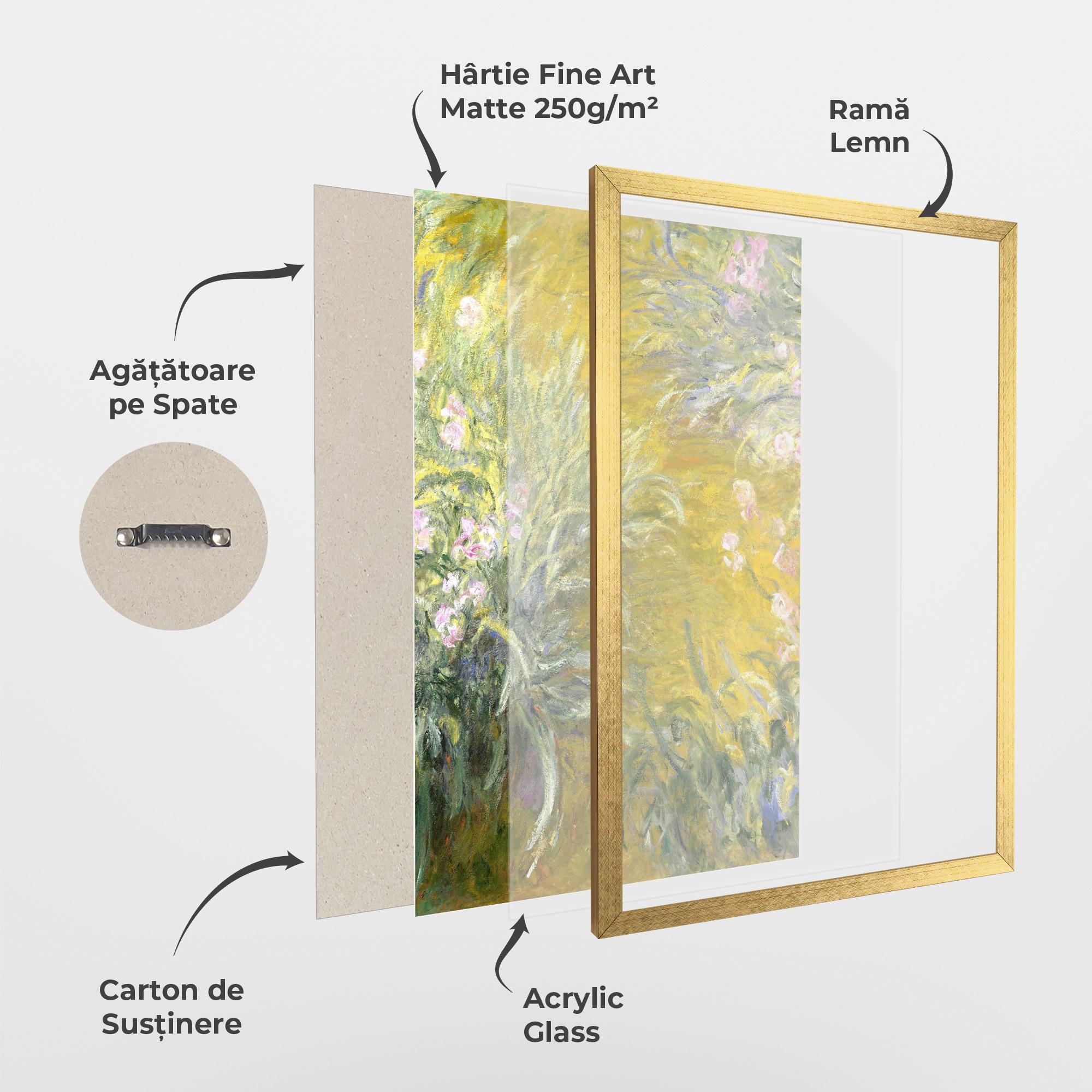 Poster Înrămat Path Through The Irises mockup 1