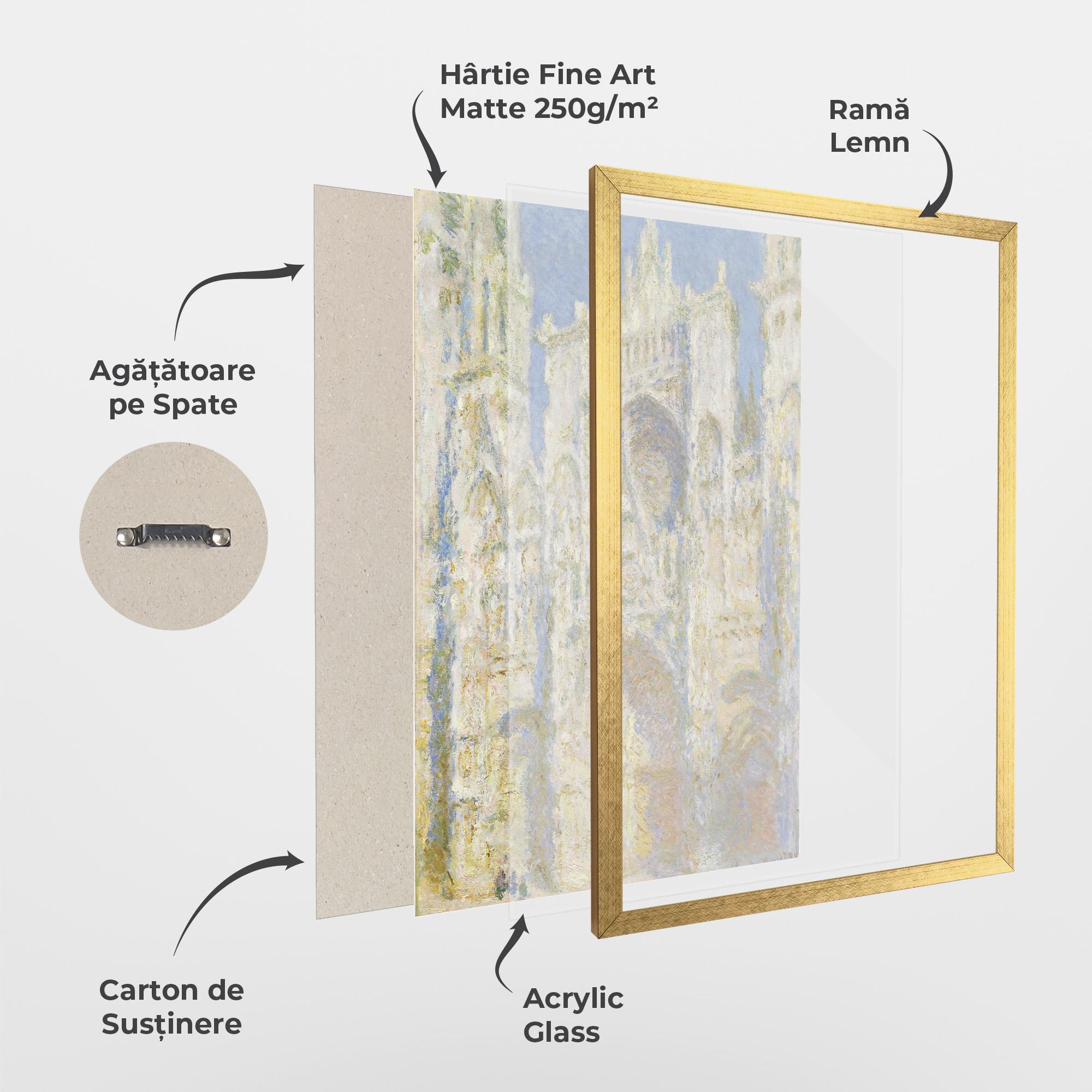 Poster Înrămat Rouen Cathedral mockup 1