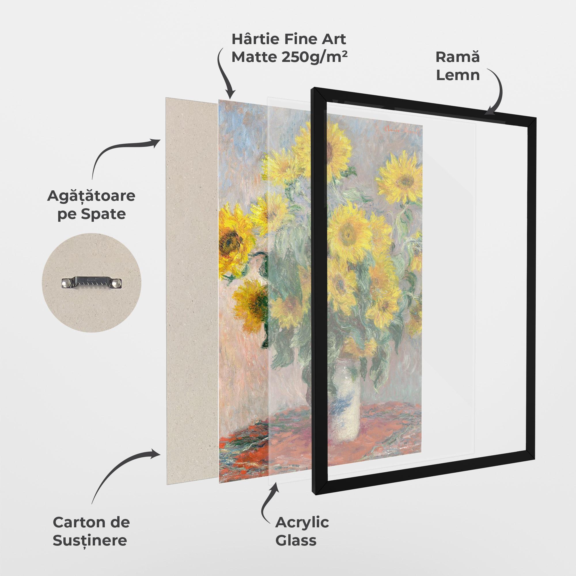 Poster Înrămat Bouquet Of Sunflowers 1881 mockup 1
