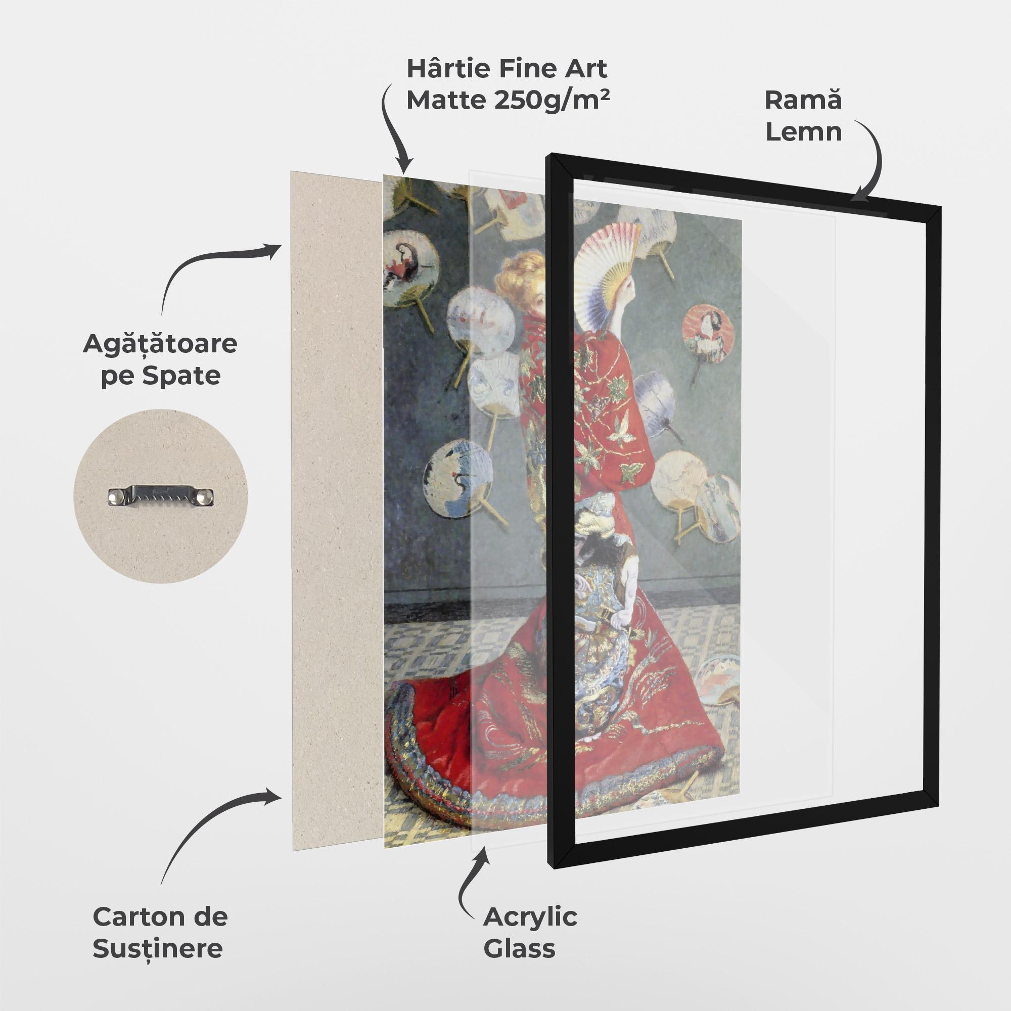 Poster Înrămat Camille Monet In Japanese Costume mockup 1