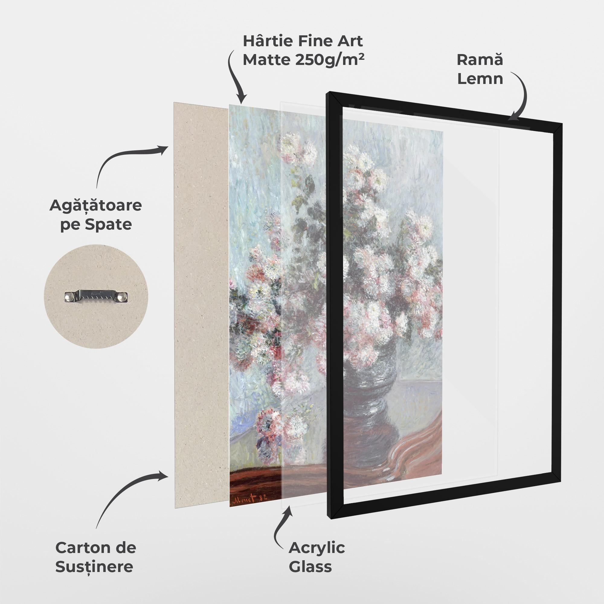 Poster Înrămat Chrysanthemums mockup 1