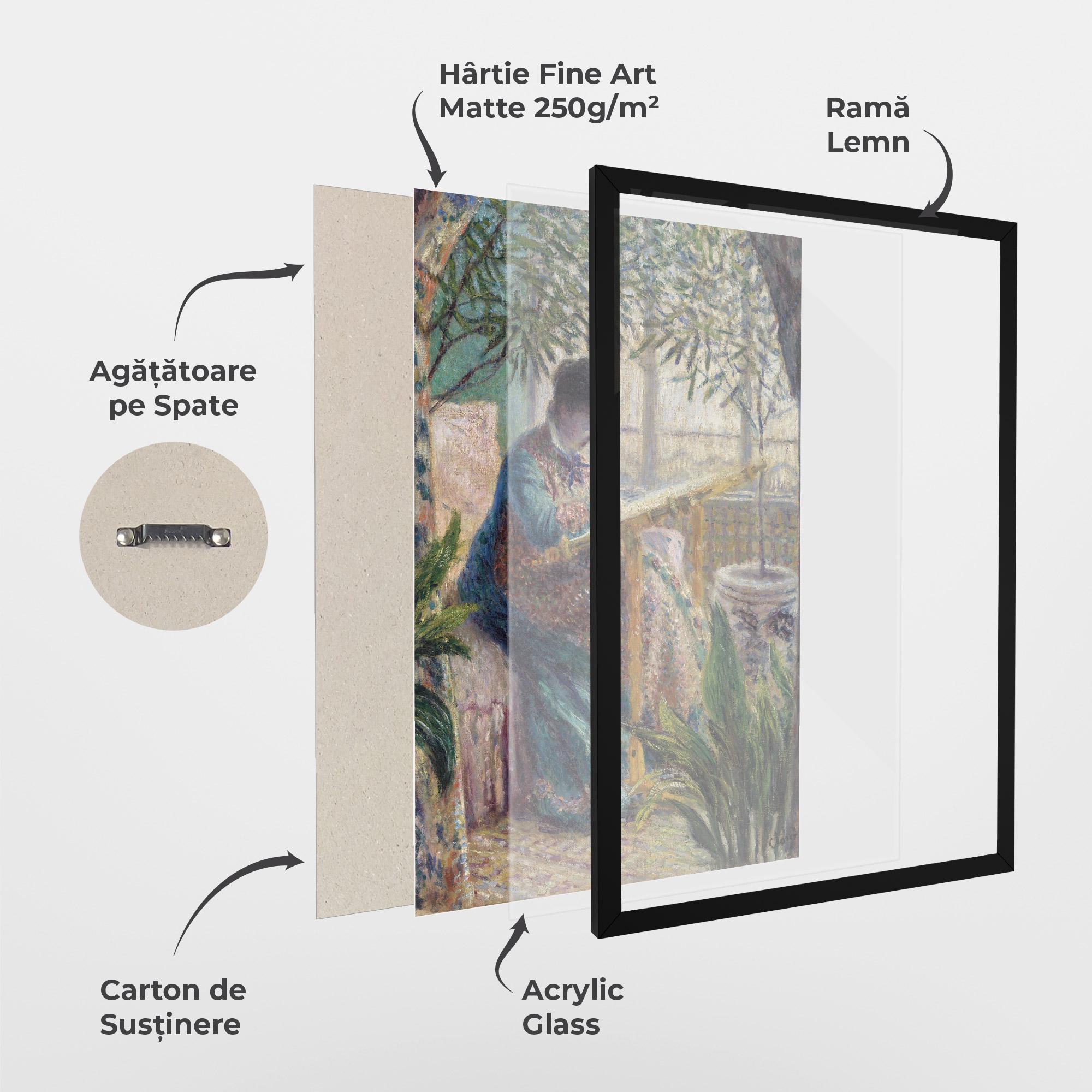 Poster Înrămat Monet Embroidering mockup 1