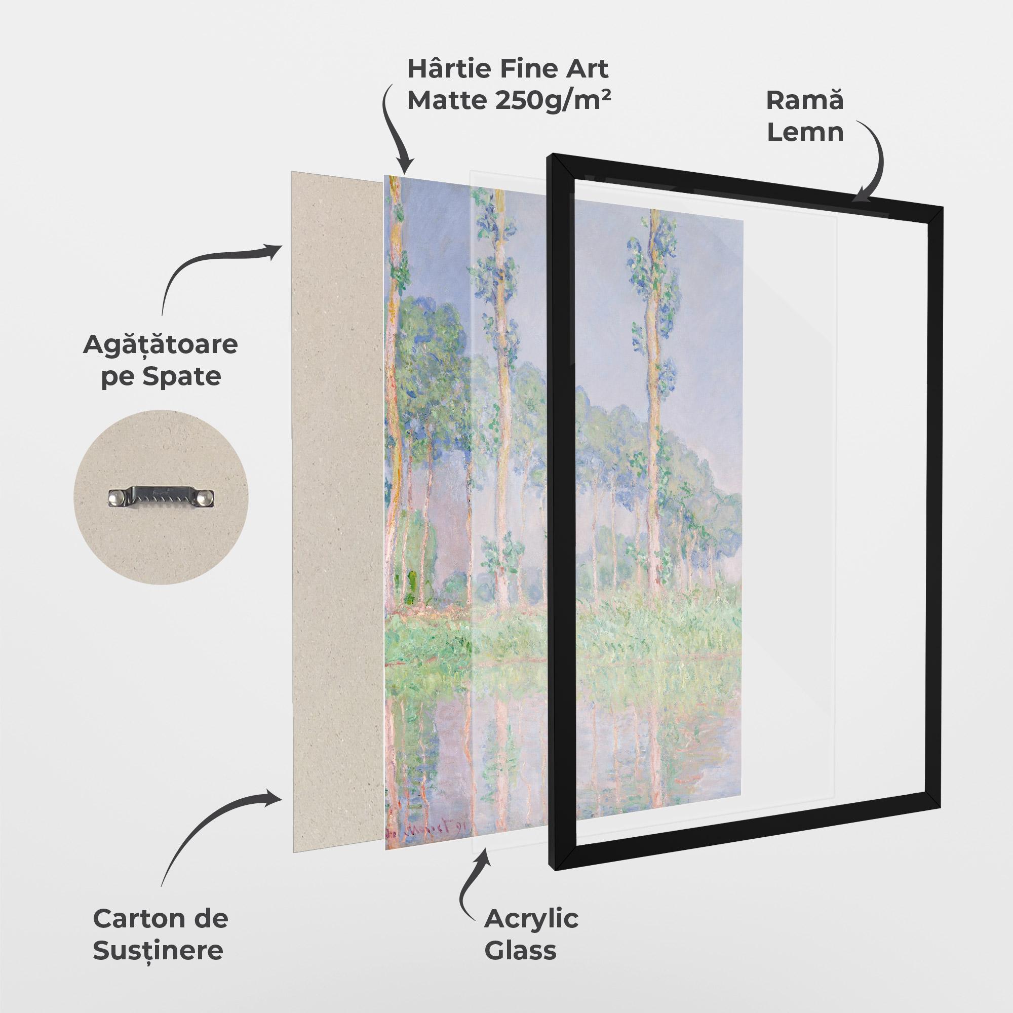 Poster Înrămat Monet Pink Effect mockup 1