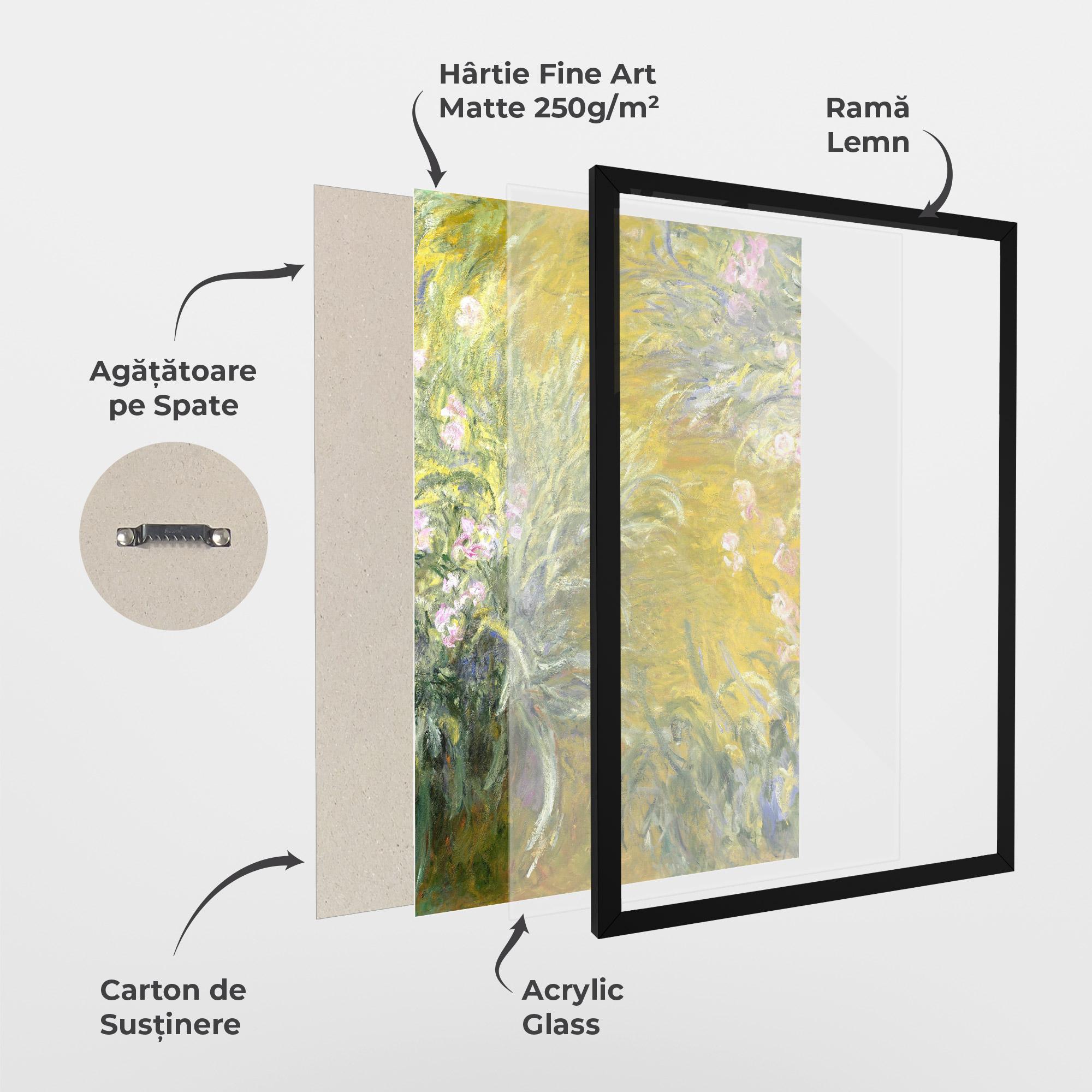 Poster Înrămat Path Through The Irises mockup 1