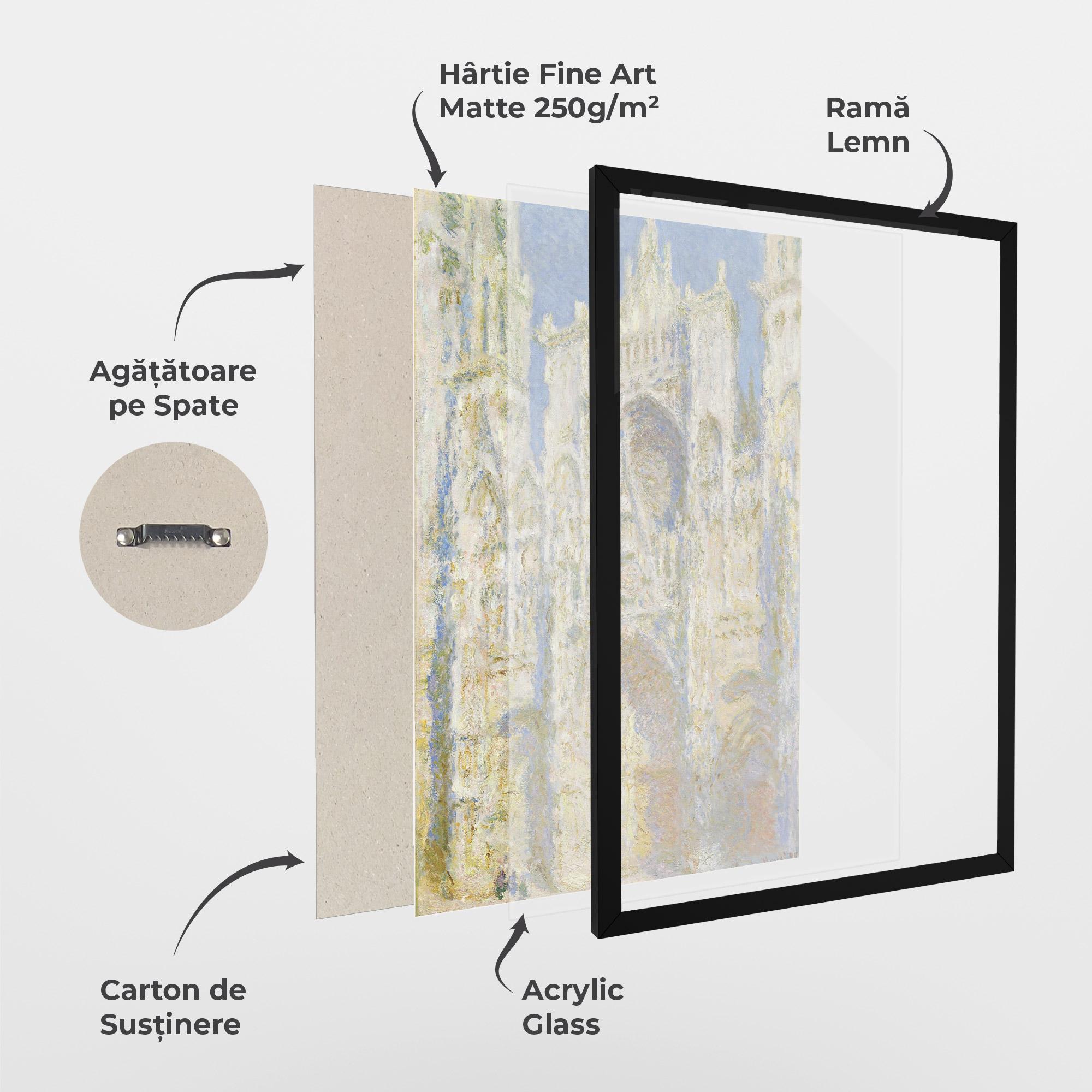 Poster Înrămat Rouen Cathedral mockup 1