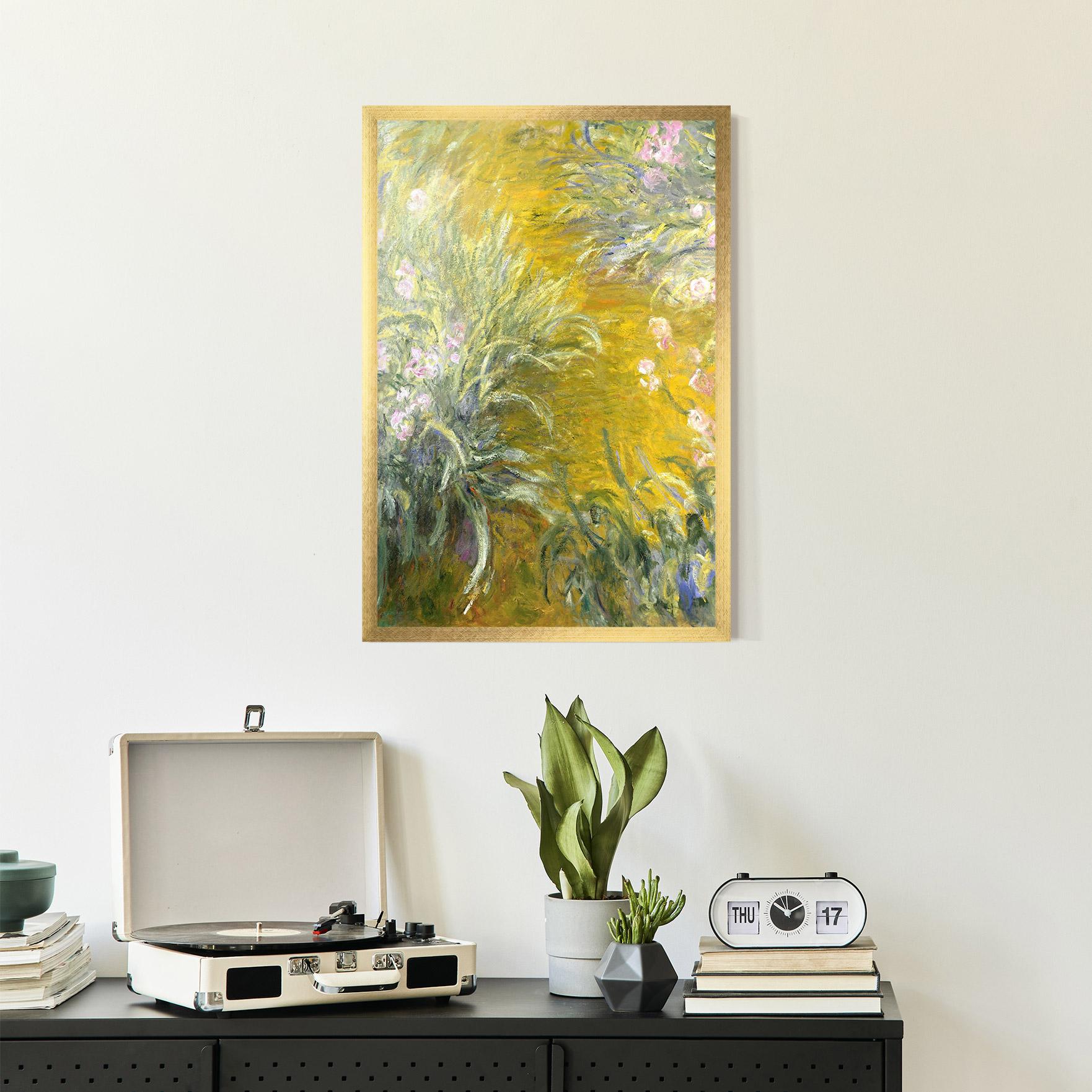 Poster Înrămat Path Through The Irises mockup 2