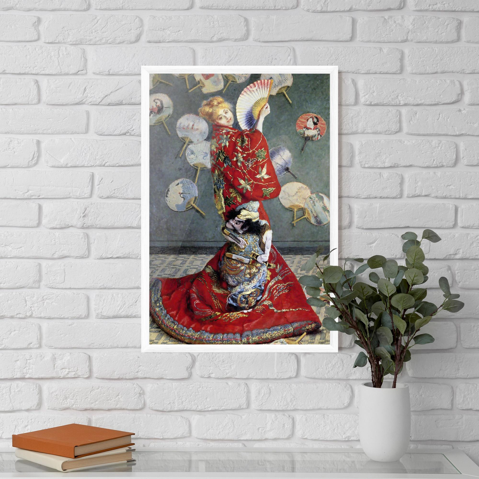 Poster Înrămat Camille Monet In Japanese Costume mockup 5