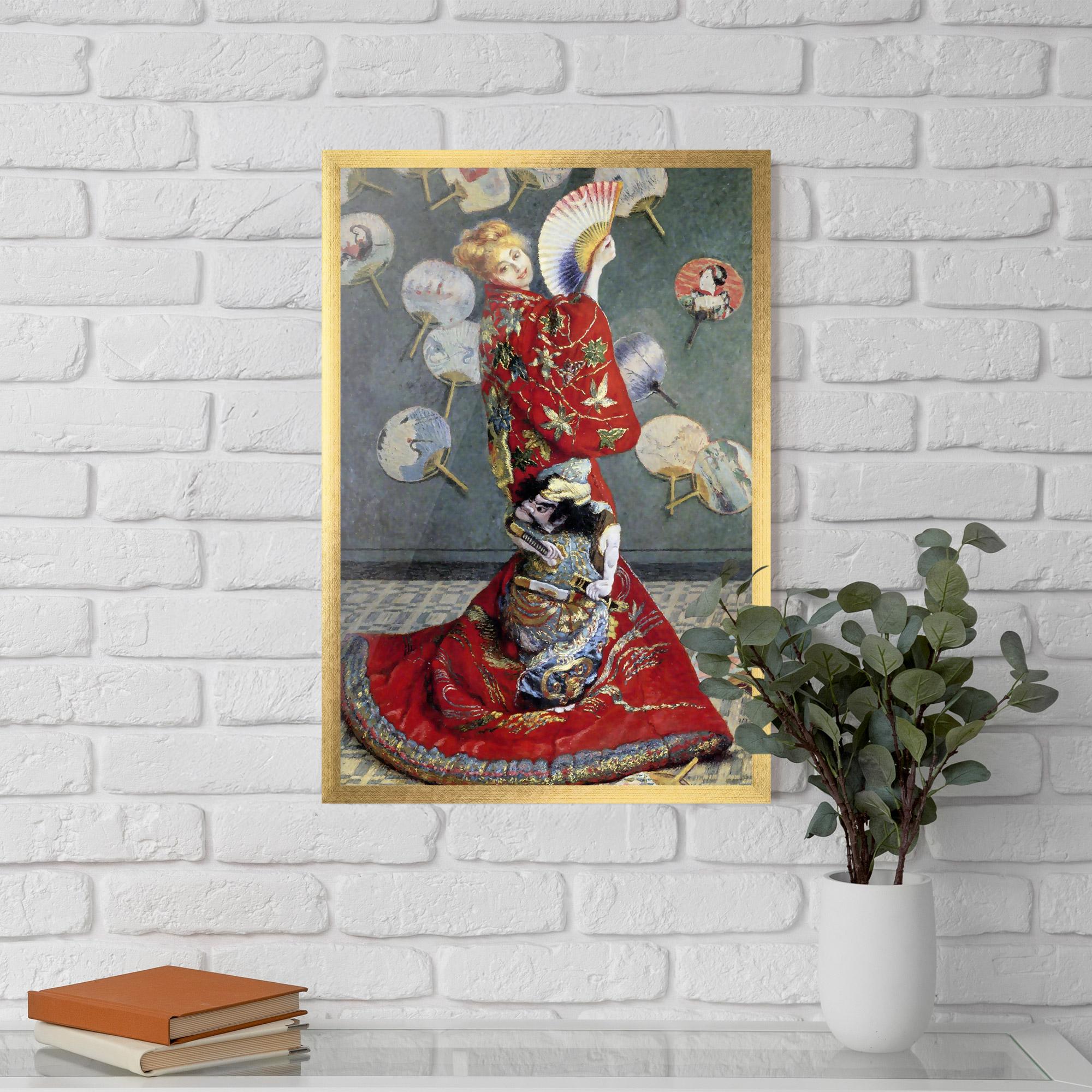 Poster Înrămat Camille Monet In Japanese Costume mockup 5