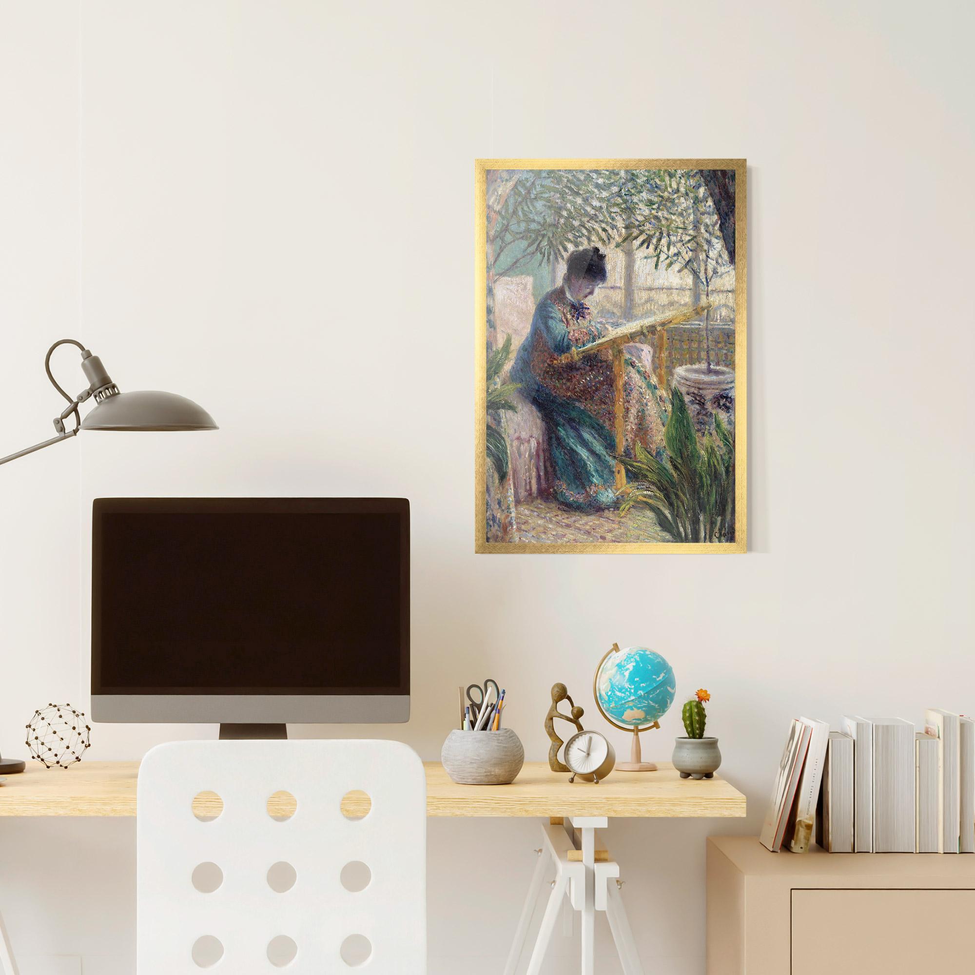 Poster Înrămat Monet Embroidering mockup 6