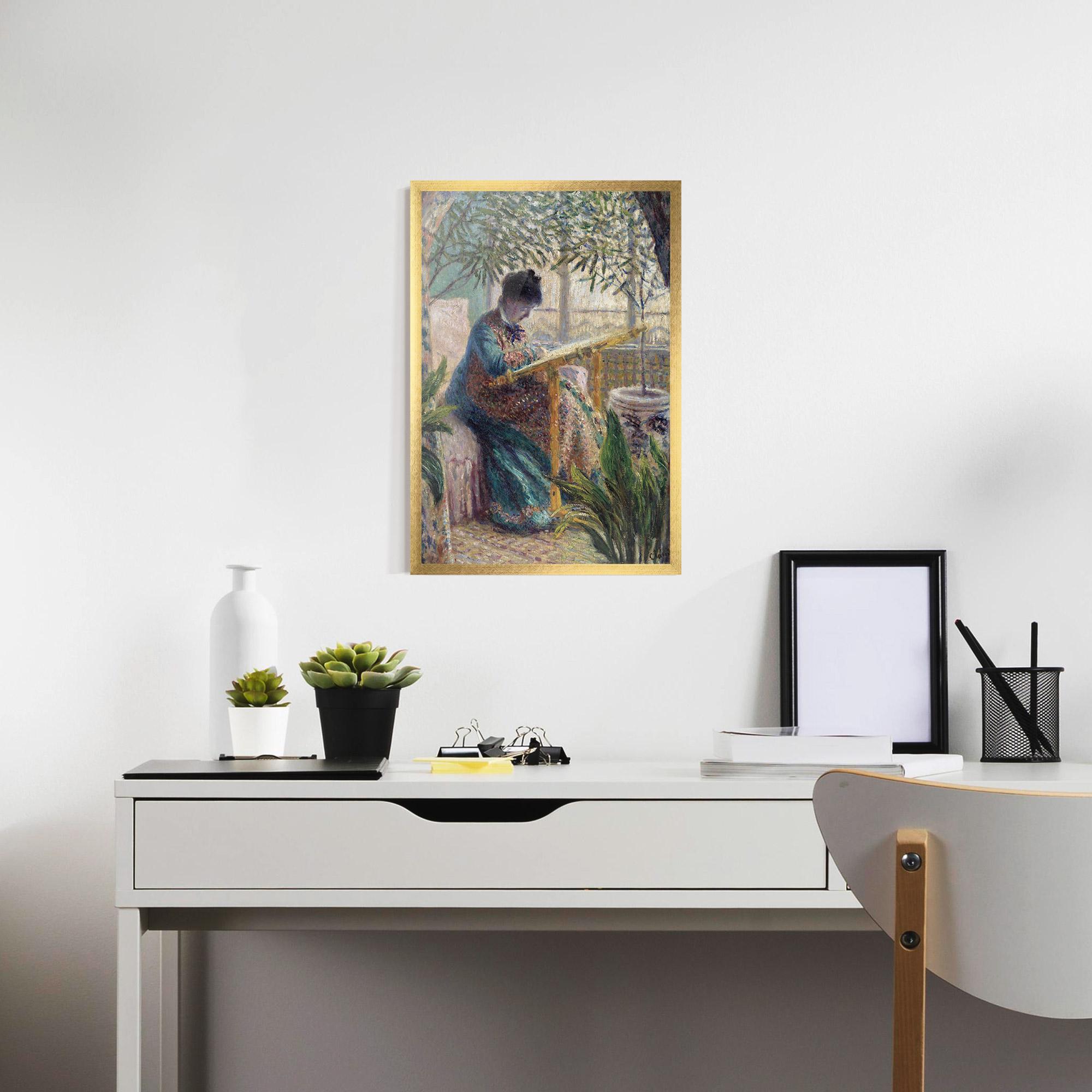 Poster Înrămat Monet Embroidering mockup 7