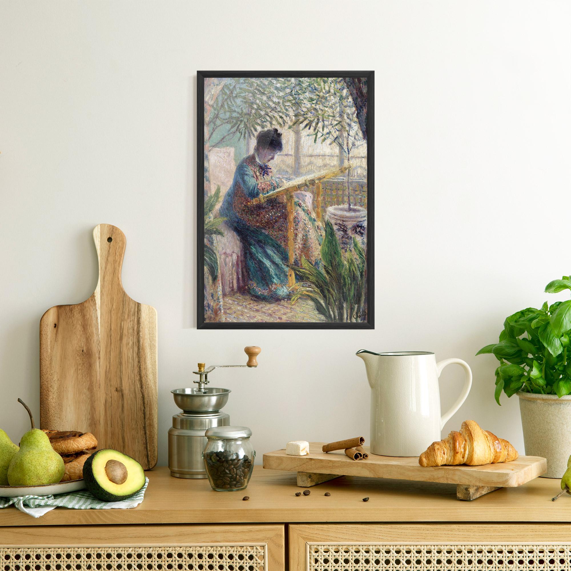 Poster Înrămat Monet Embroidering mockup 8