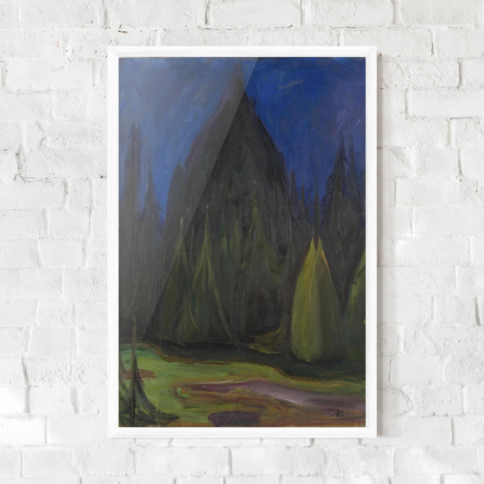 Poster Înrămat Dark Spruce Forest mockup 0