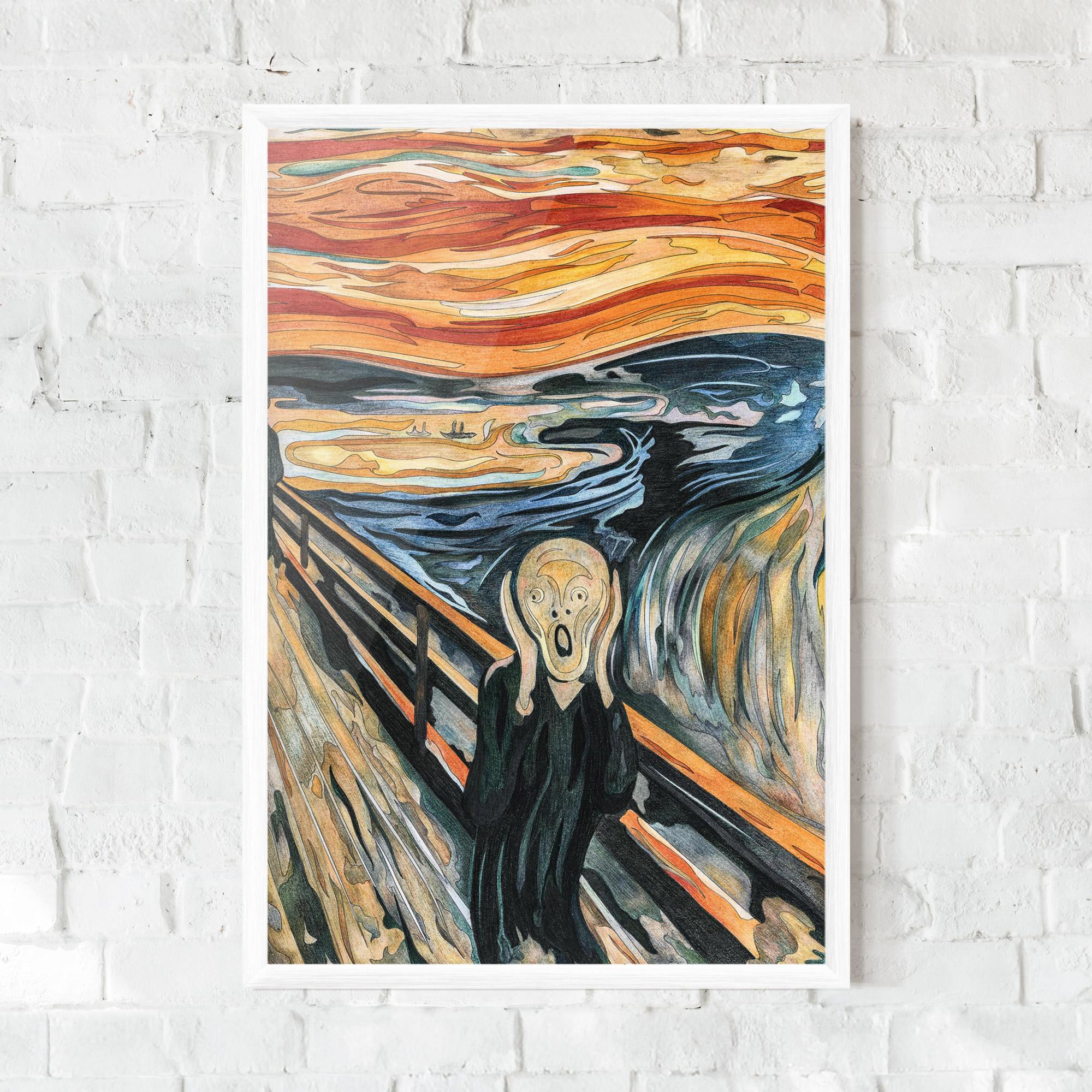Poster Înrămat The Scream mockup 0