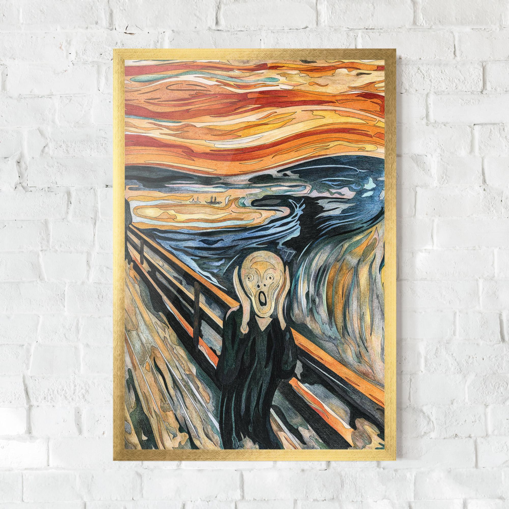 Poster Înrămat The Scream mockup 0