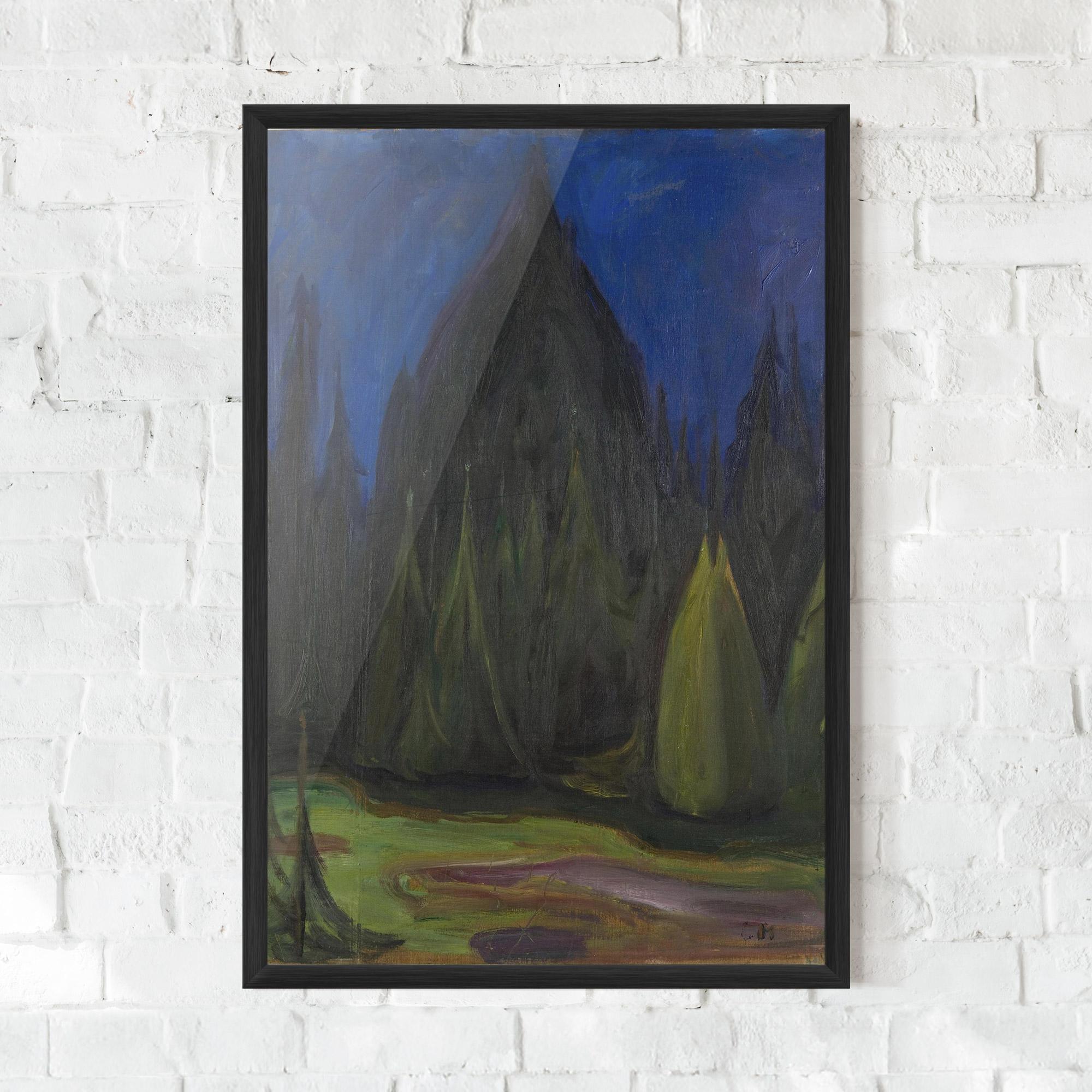 Poster Înrămat Dark Spruce Forest mockup 0