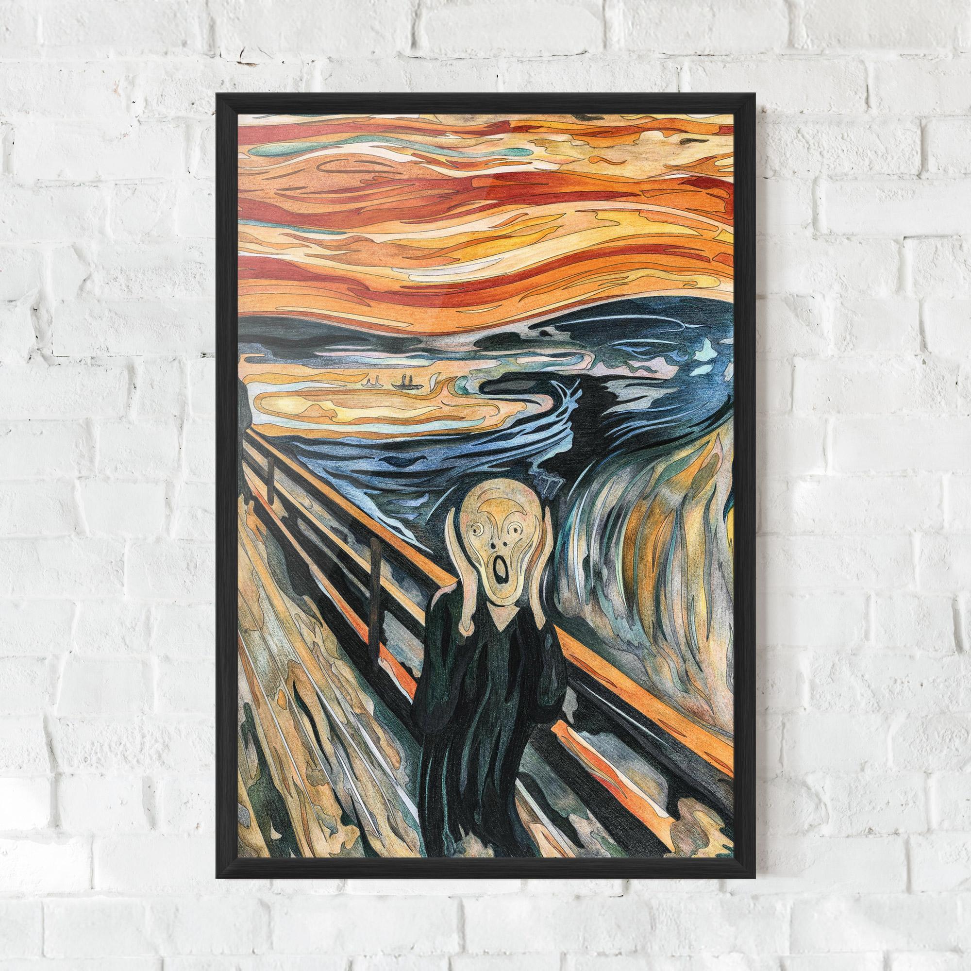 Poster Înrămat The Scream mockup 0