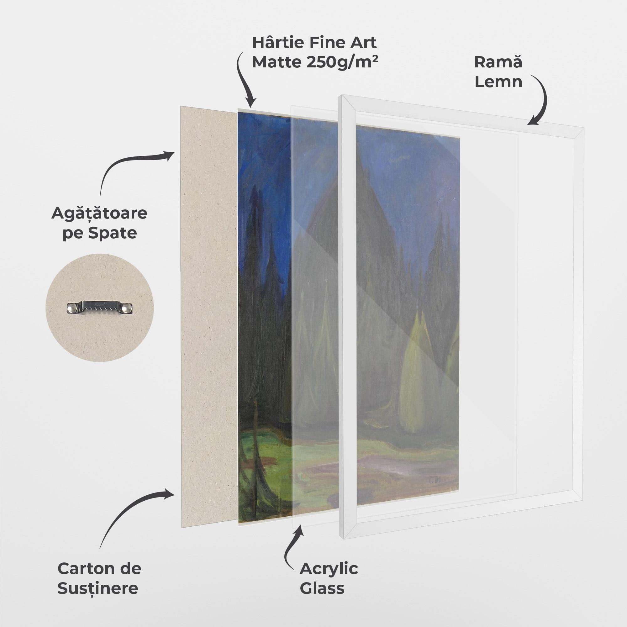 Poster Înrămat Dark Spruce Forest mockup 1