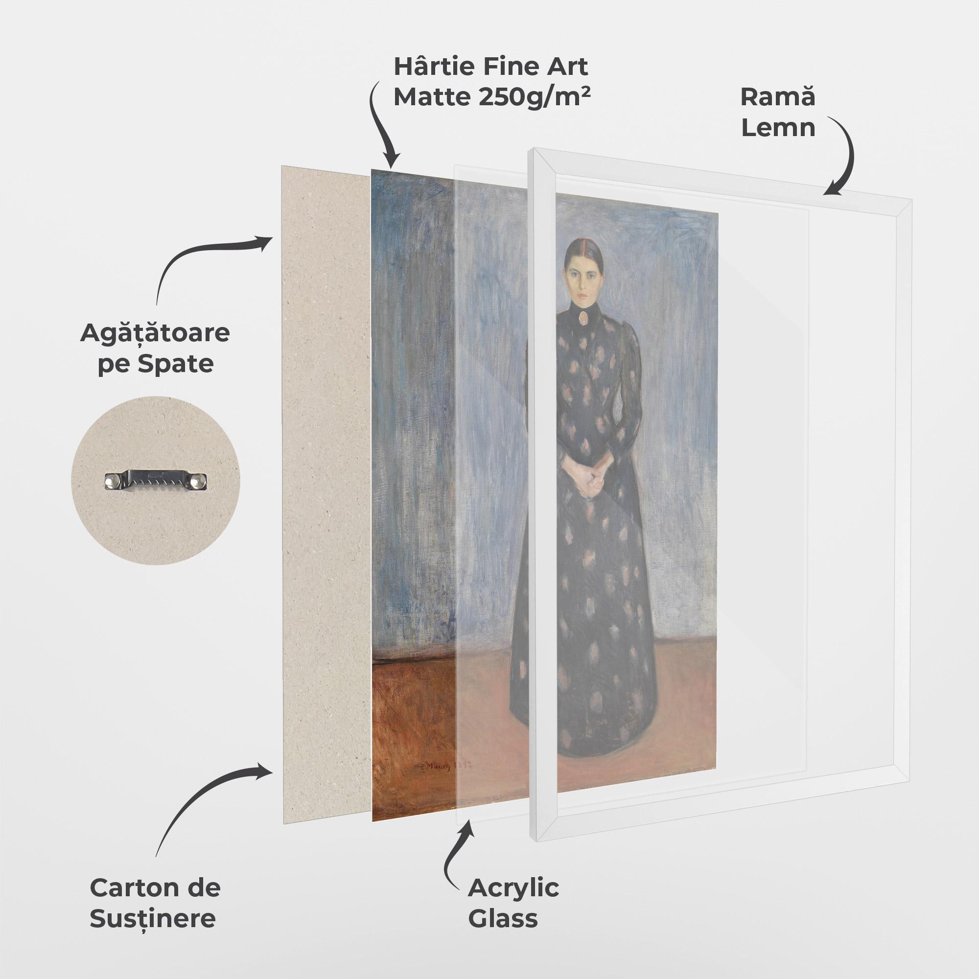 Poster Înrămat Inger In Black mockup 1