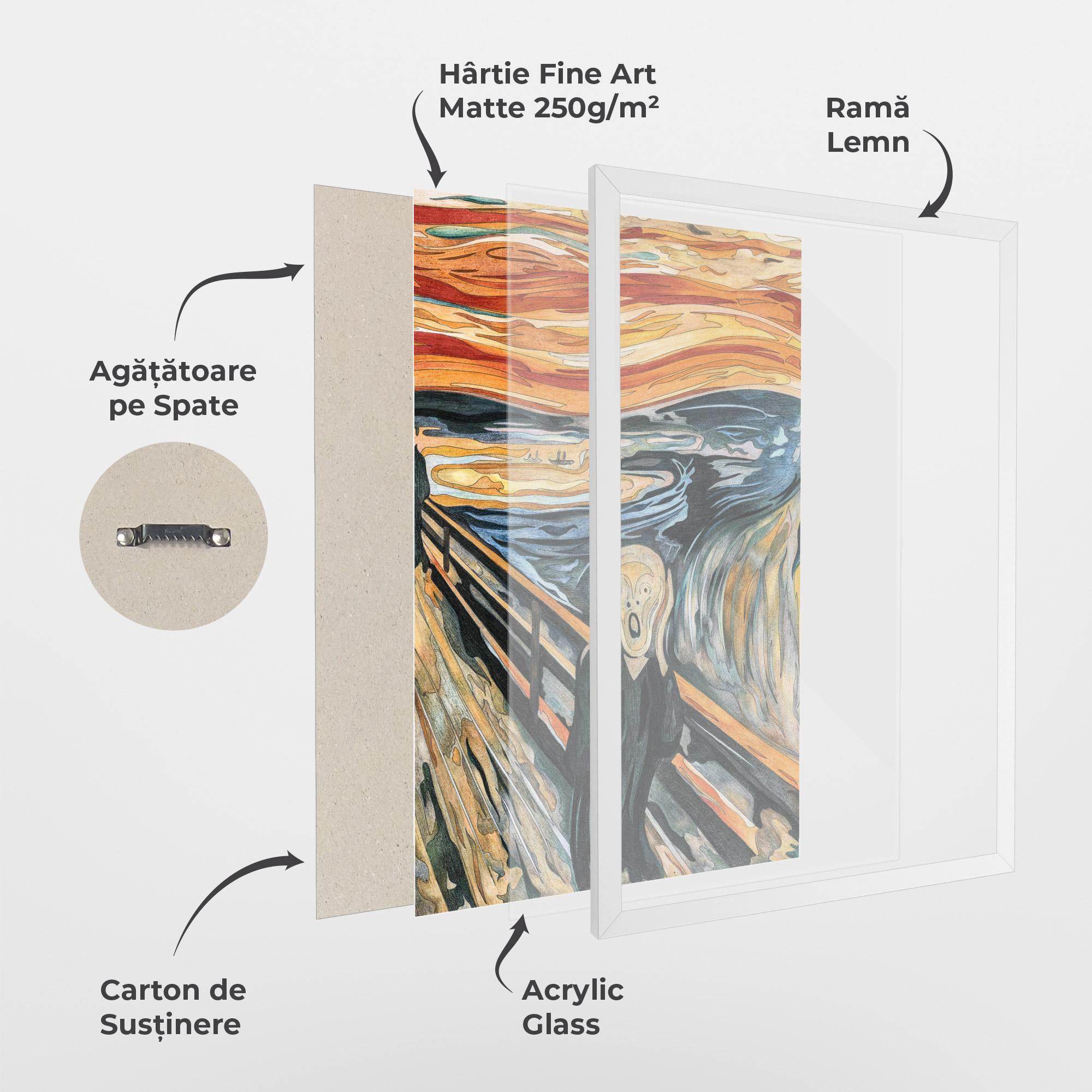 Poster Înrămat The Scream mockup 1