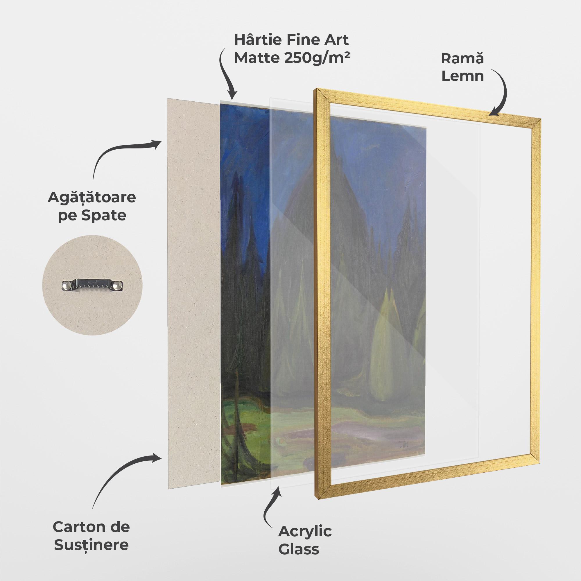 Poster Înrămat Dark Spruce Forest mockup 1