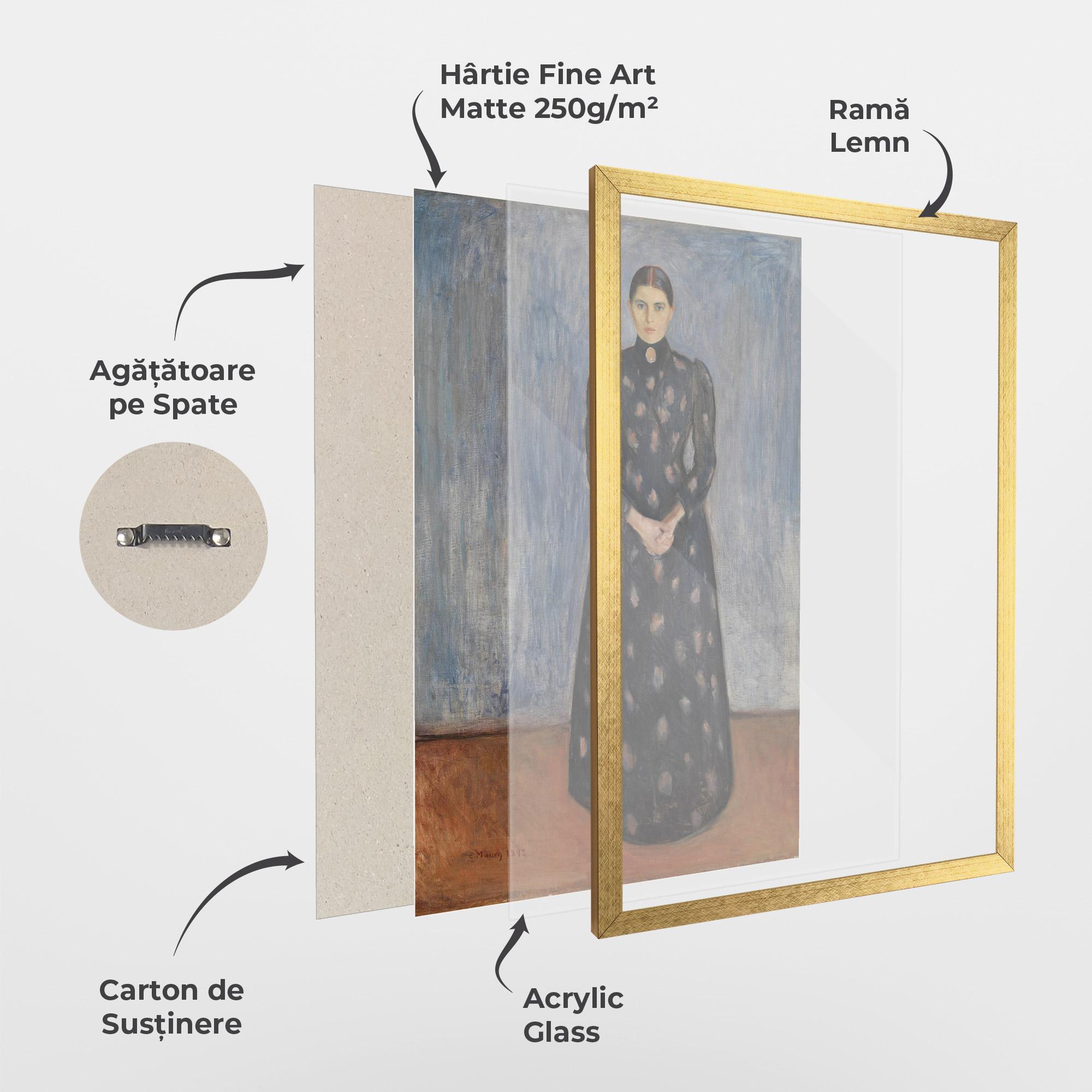 Poster Înrămat Inger In Black mockup 1