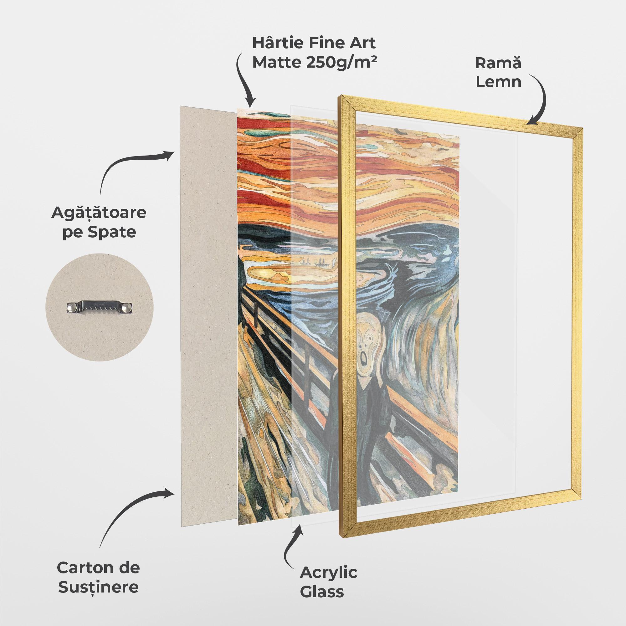 Poster Înrămat The Scream mockup 1