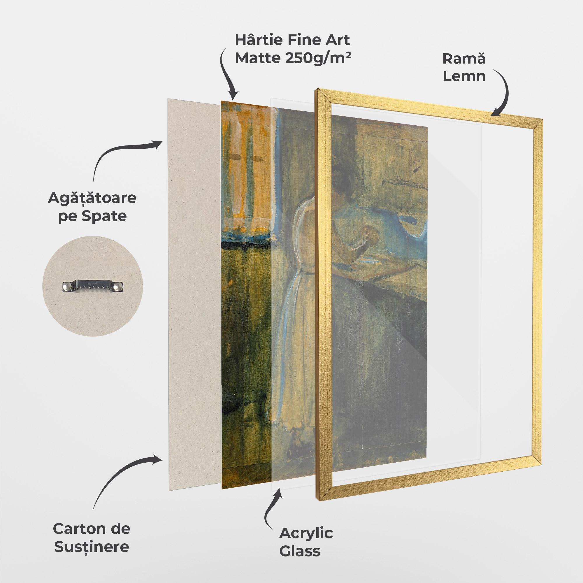 Poster Înrămat Woman Washing Herself mockup 1