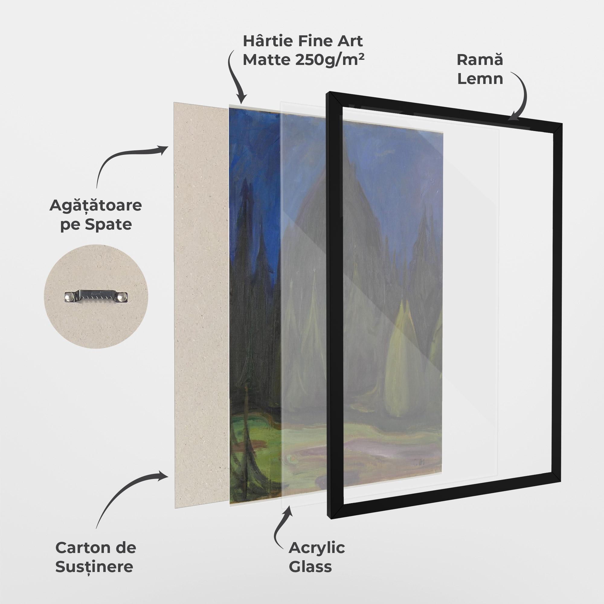 Poster Înrămat Dark Spruce Forest mockup 1