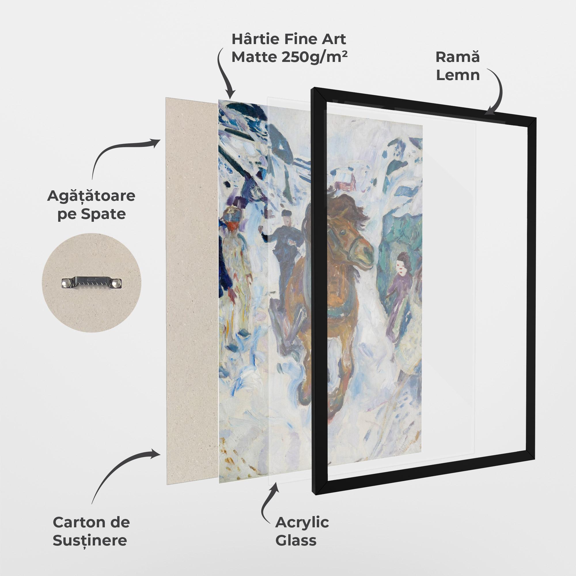 Poster Înrămat Galloping Horse mockup 1