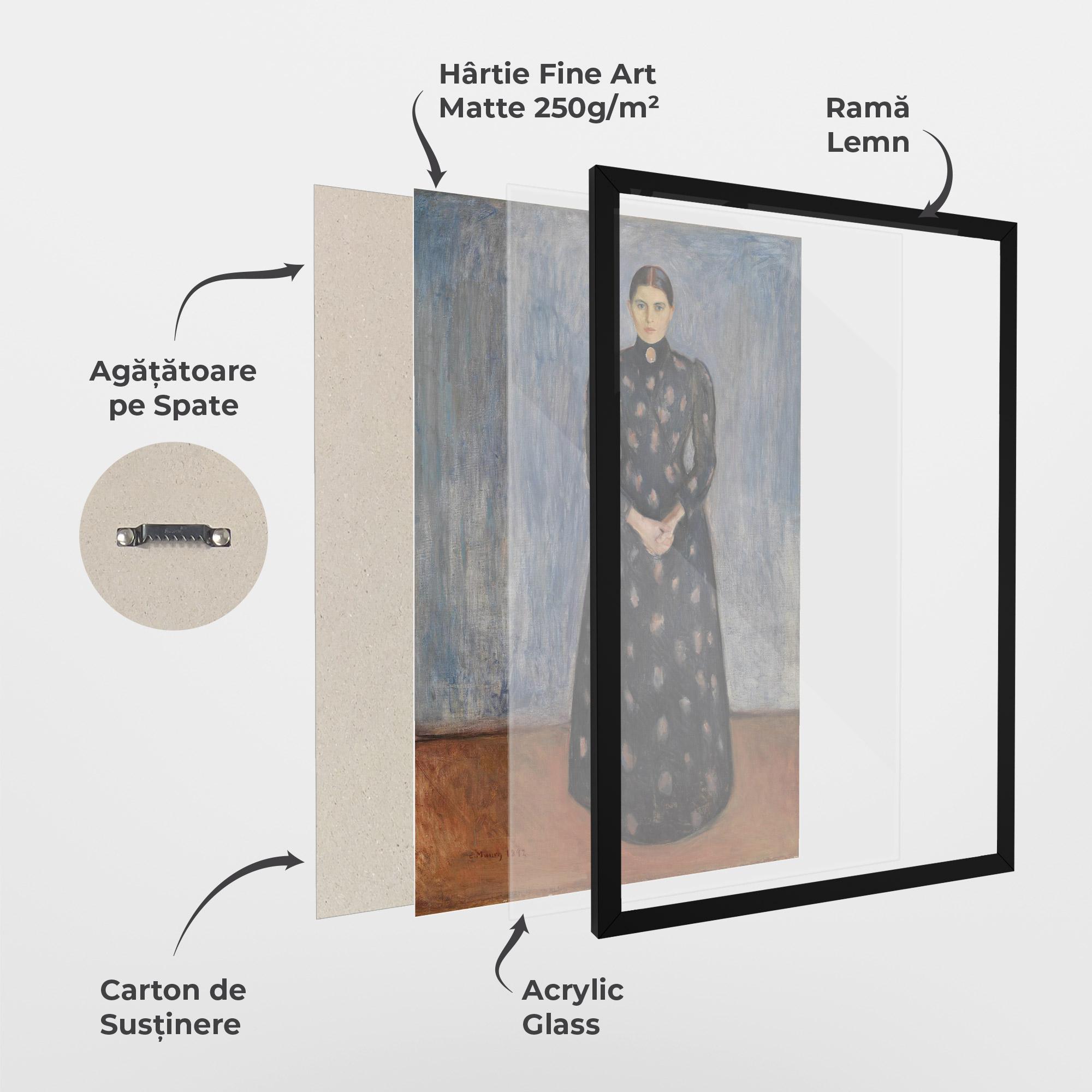 Poster Înrămat Inger In Black mockup 1