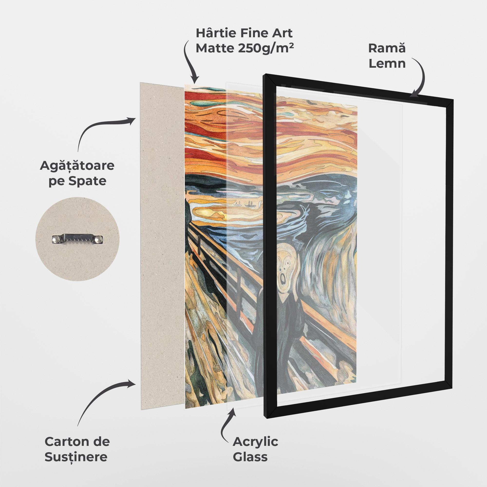 Poster Înrămat The Scream mockup 1
