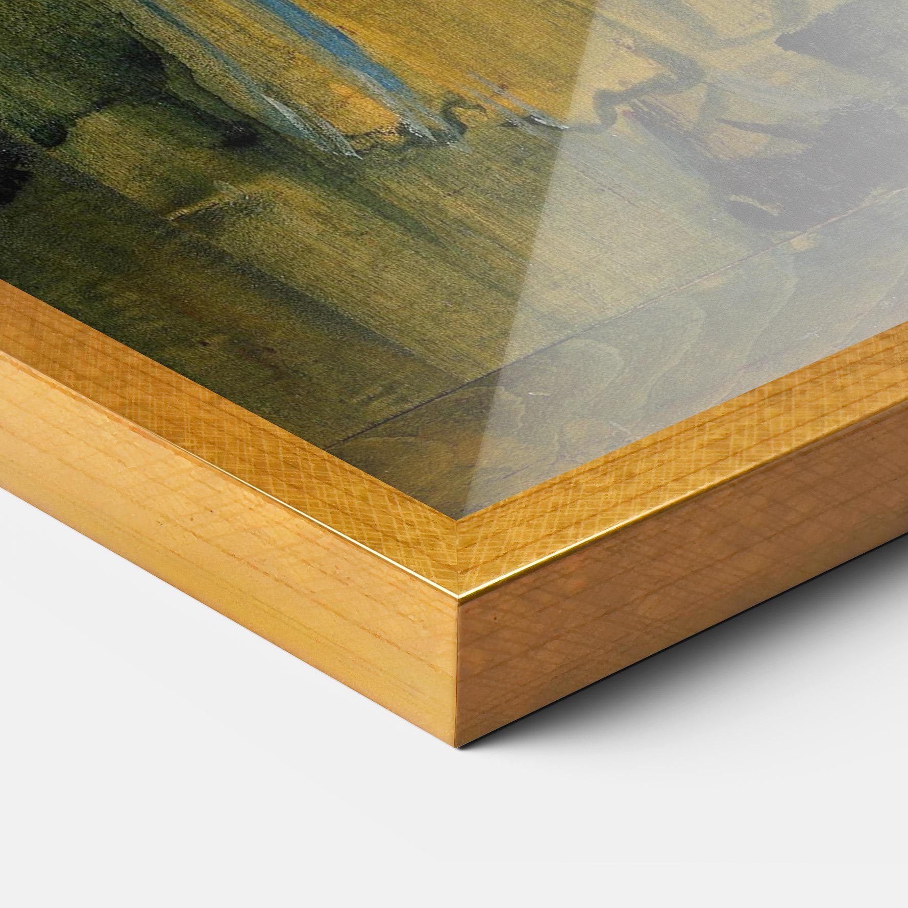 Poster Înrămat Woman Washing Herself mockup 3