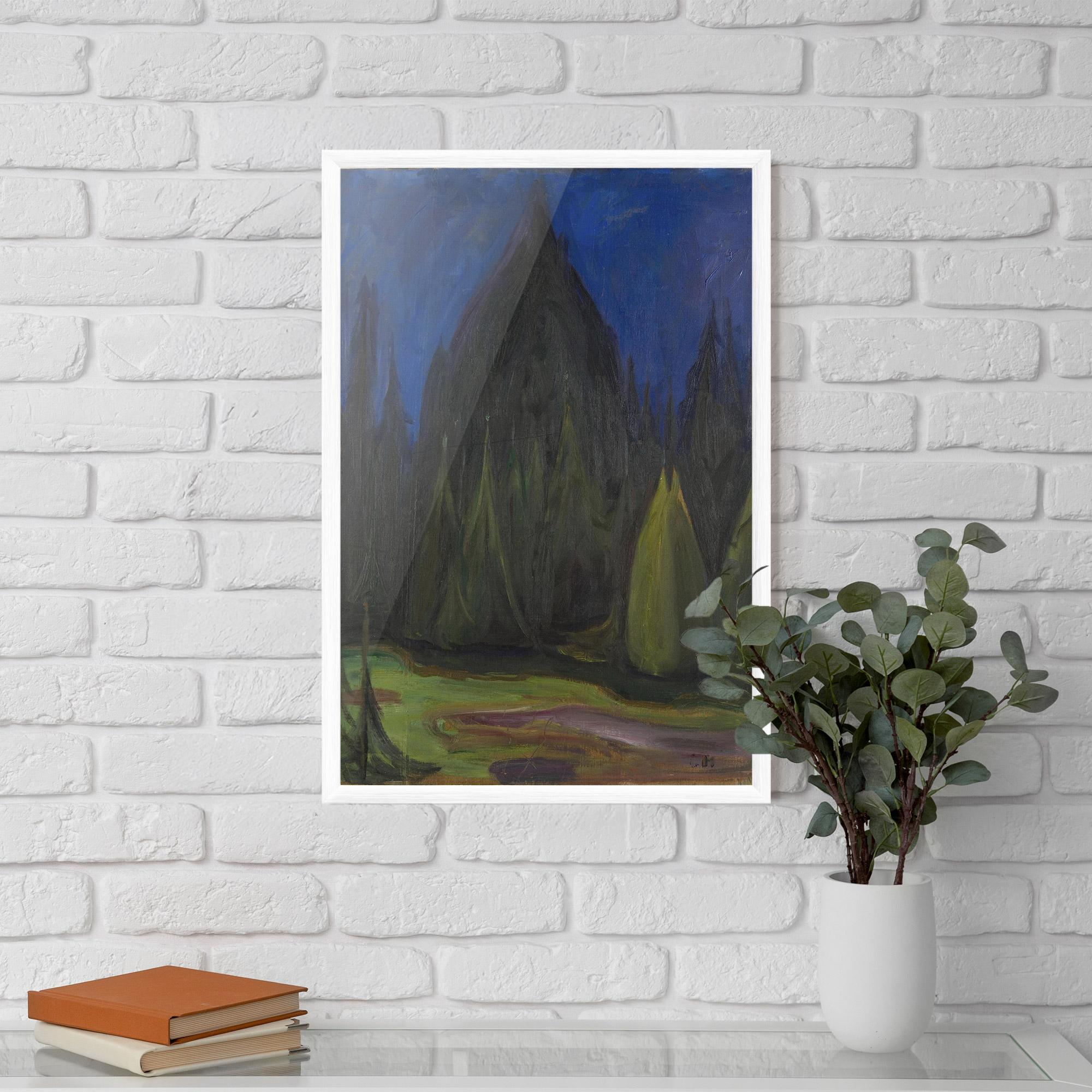 Poster Înrămat Dark Spruce Forest mockup 5