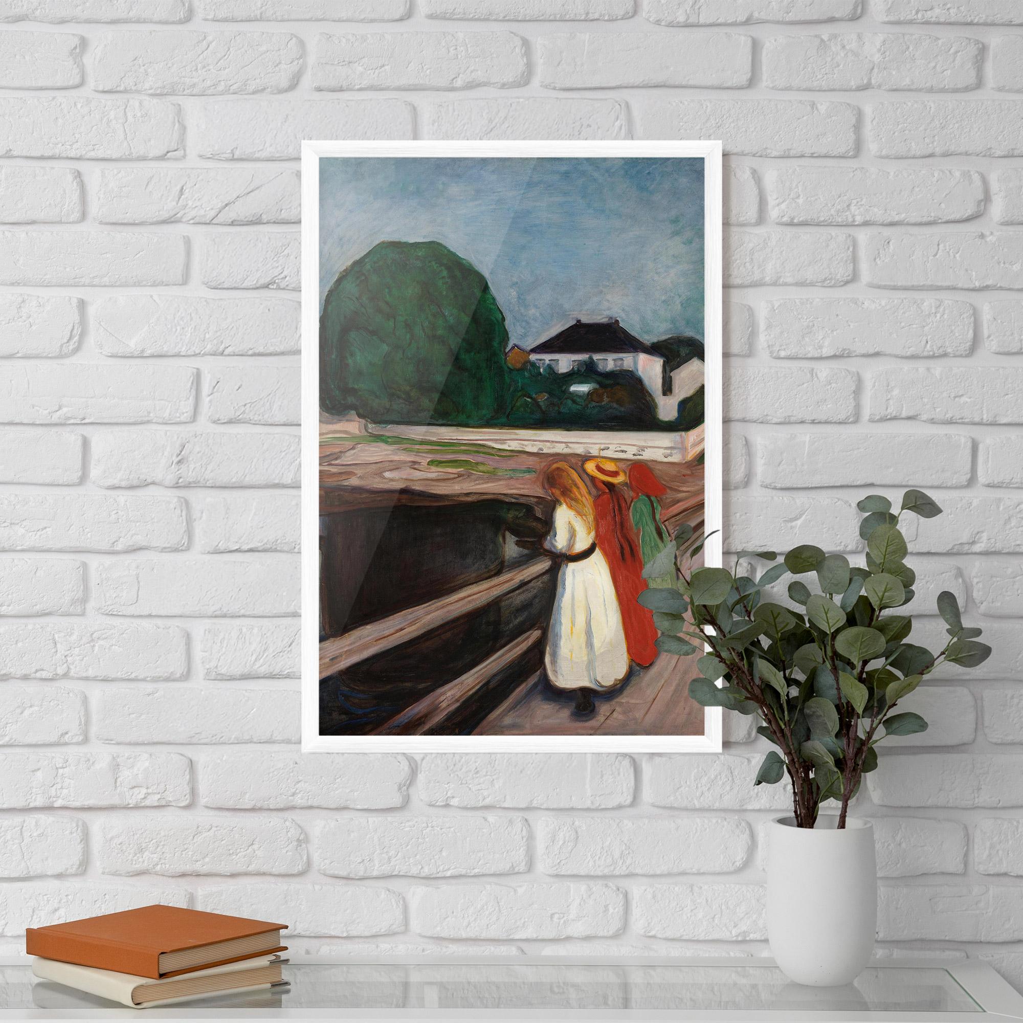 Poster Înrămat Girls On The Bridge mockup 5