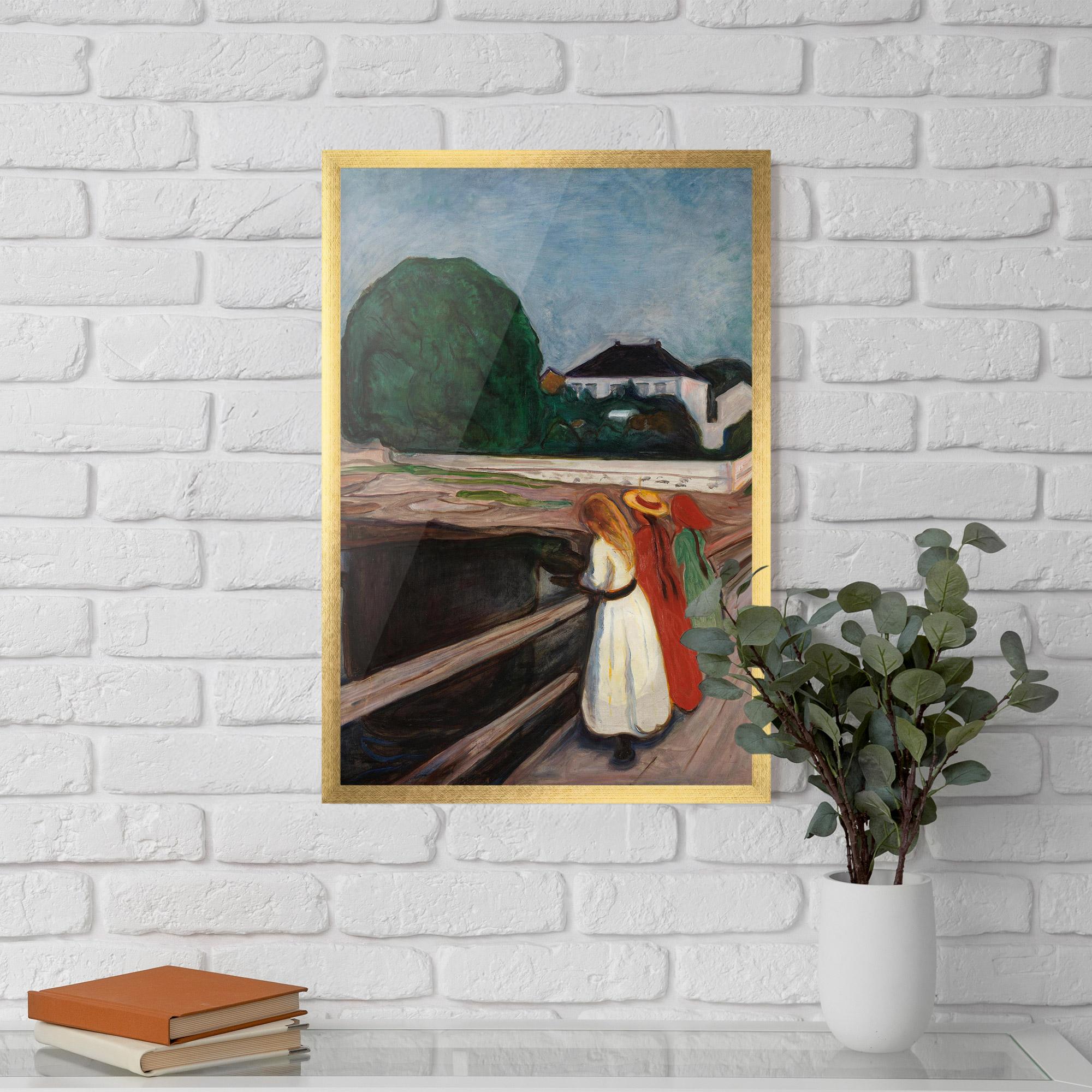 Poster Înrămat Girls On The Bridge mockup 5