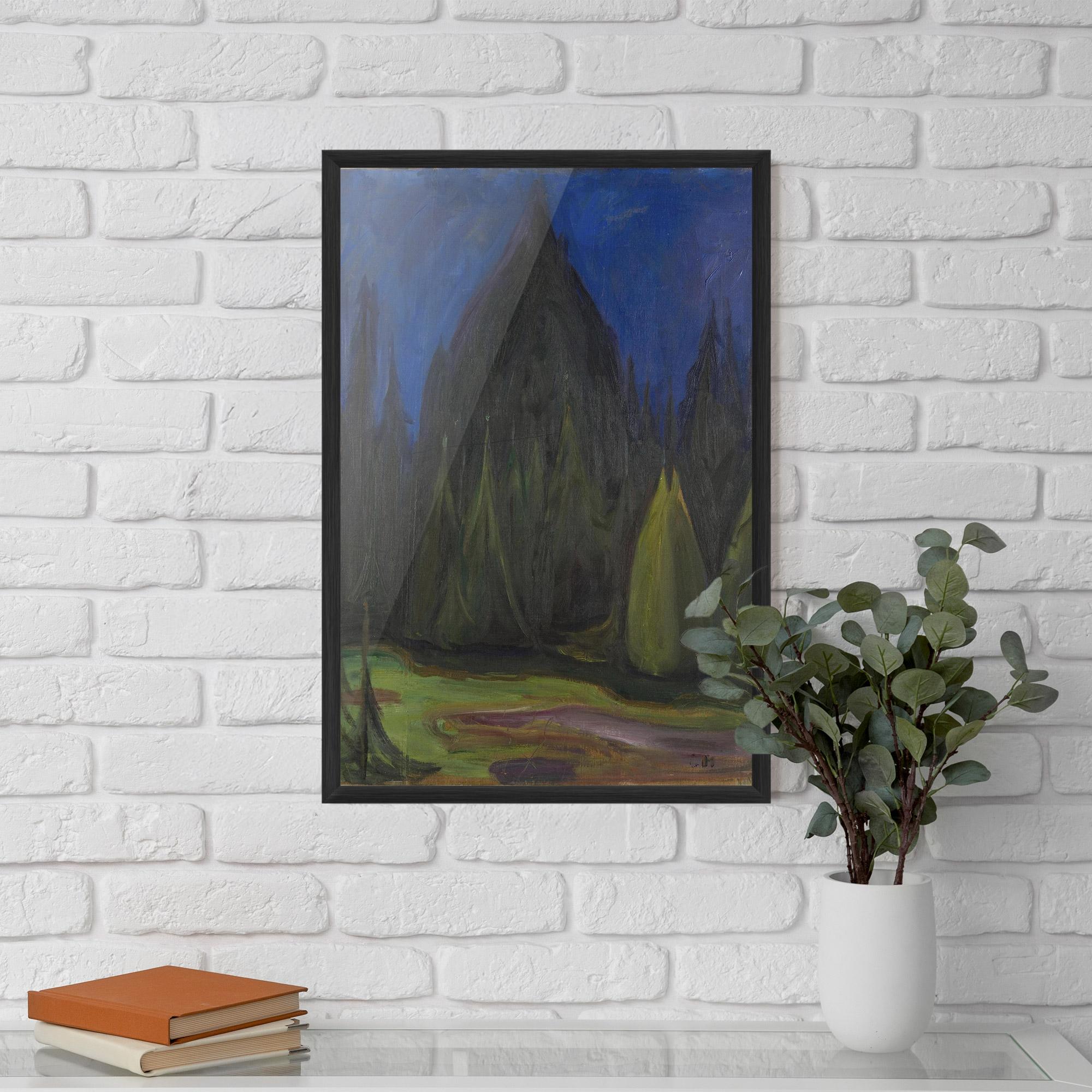 Poster Înrămat Dark Spruce Forest mockup 5