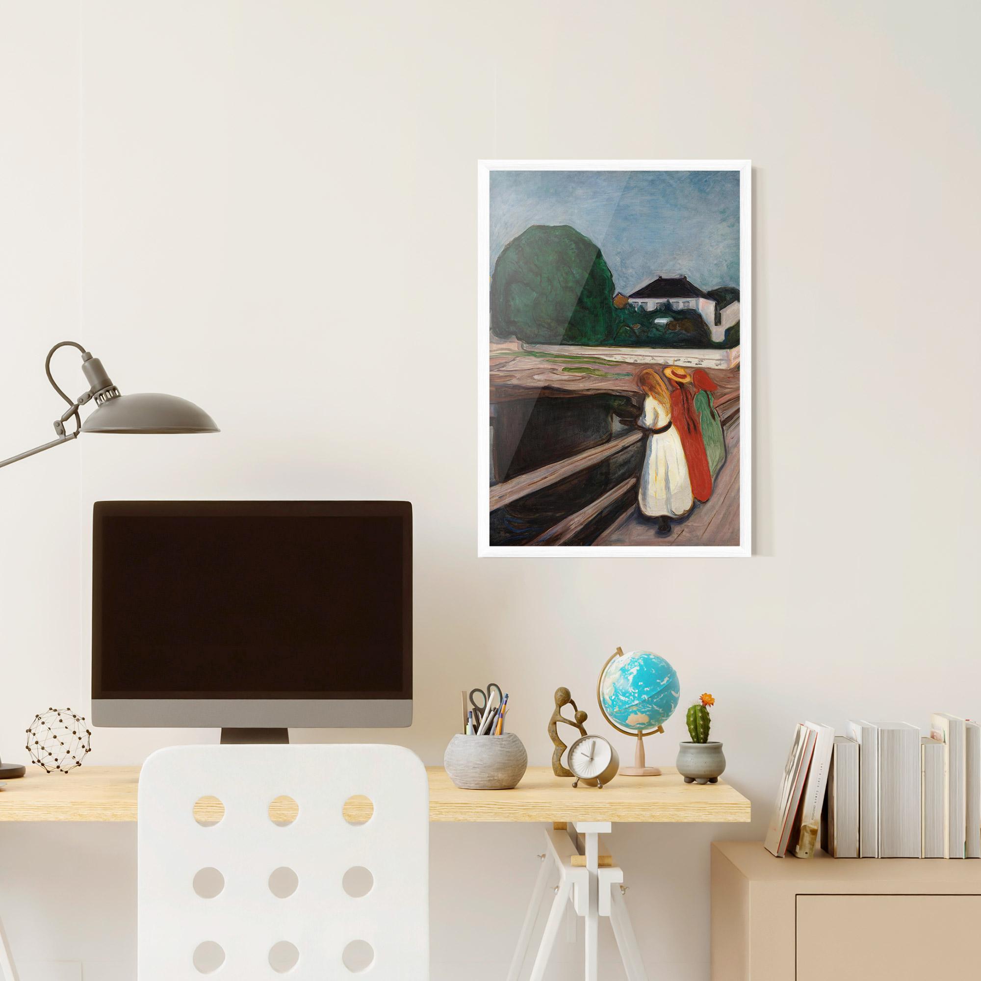 Poster Înrămat Girls On The Bridge mockup 6