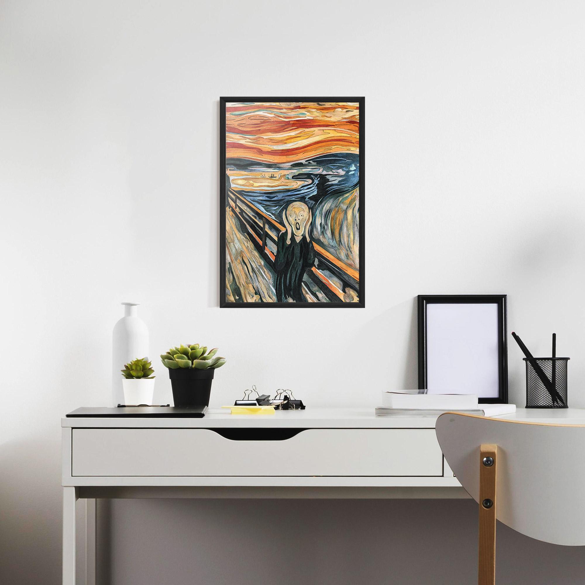 Poster Înrămat The Scream mockup 7